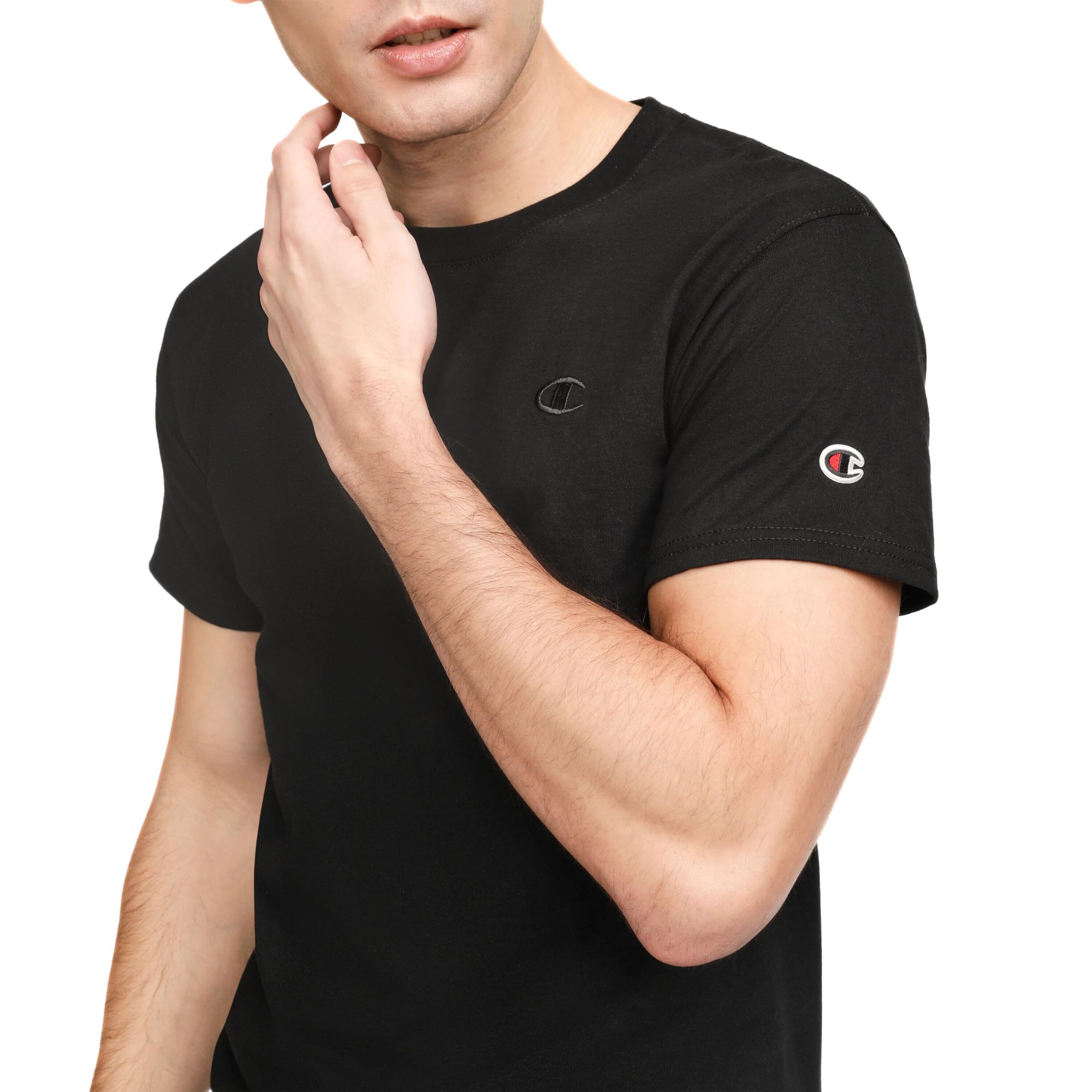Champion Classic, Everyday Tee, Comfortable Soft Men's T-Shirt (Reg Tall), Black, 4X-Large Big