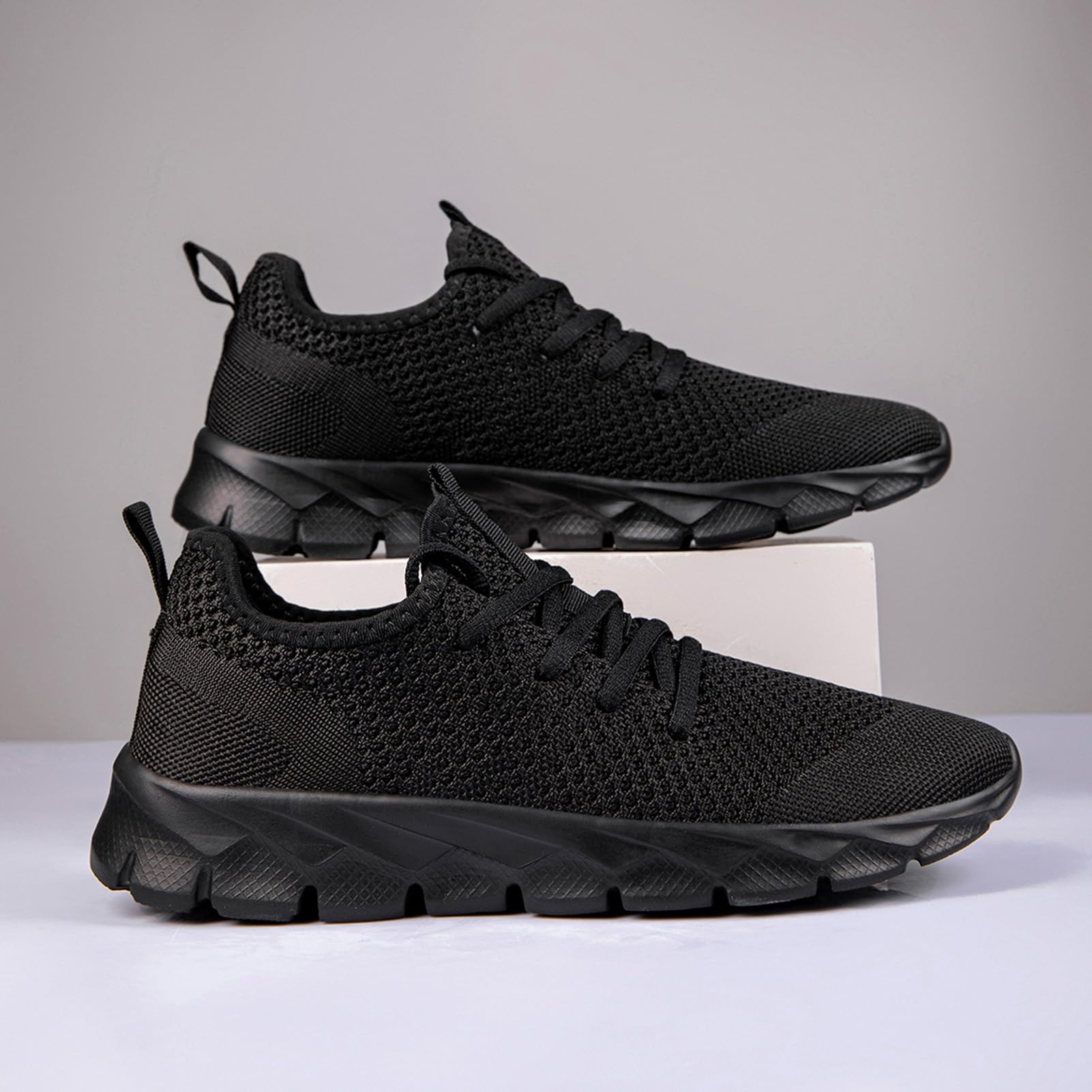 YITUHIO Running Shoes for Mens Fashion Sneakers Gym Tennis Walking Shoes Lightweight,Black,Mens Size 10