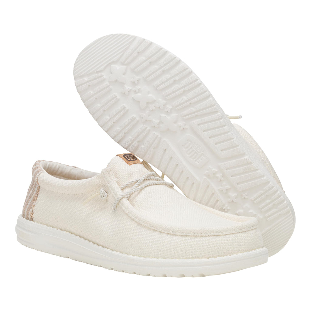 HEYDUDE Wally Resort, Mens Shoes, Men's Slip-on Loafers, Comfortable & Light-Weight White/Multi