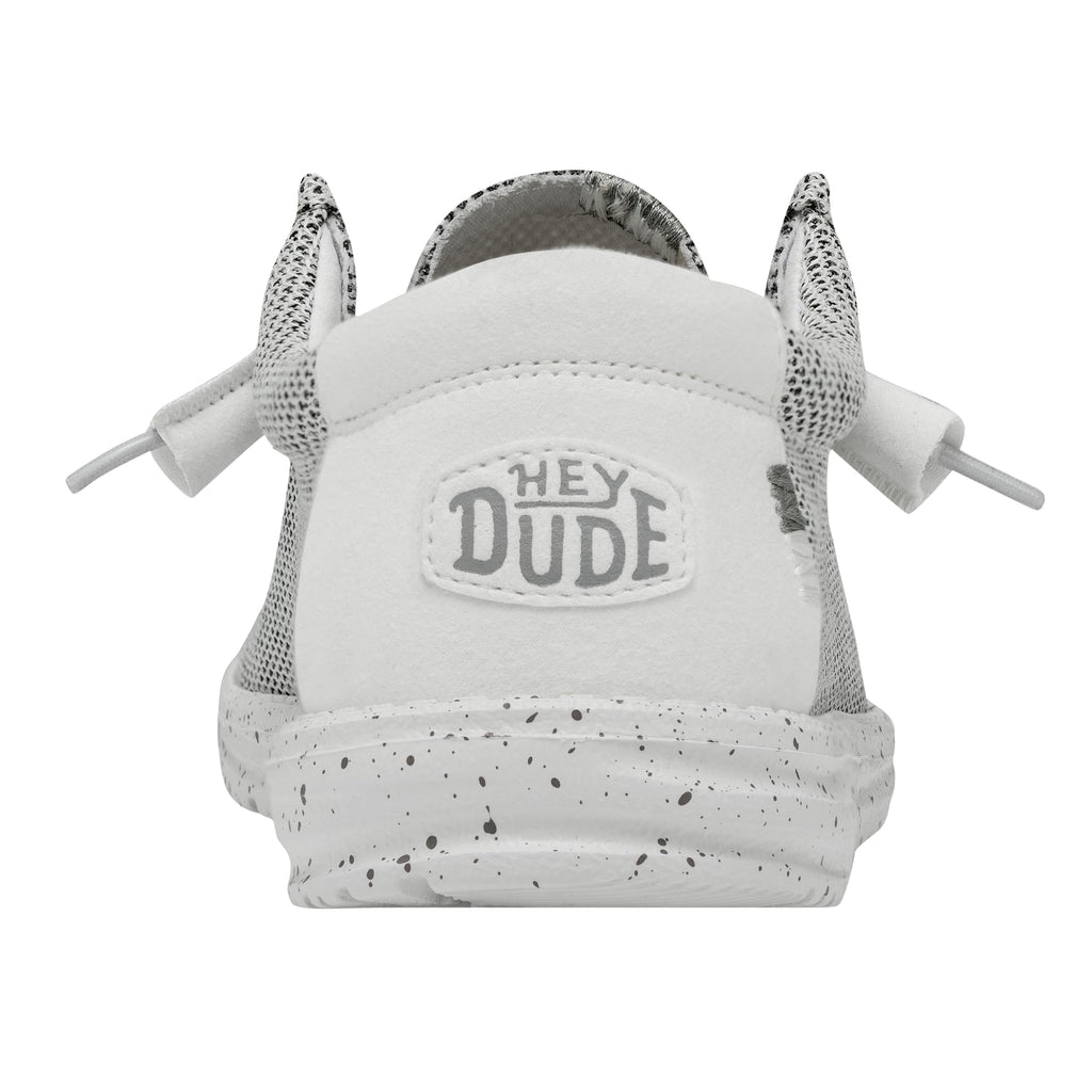 HEYDUDE Men's Wally Sox | Mens Shoes | Men's Lace Up Loafers | Comfortable & Light-Weight Stone White