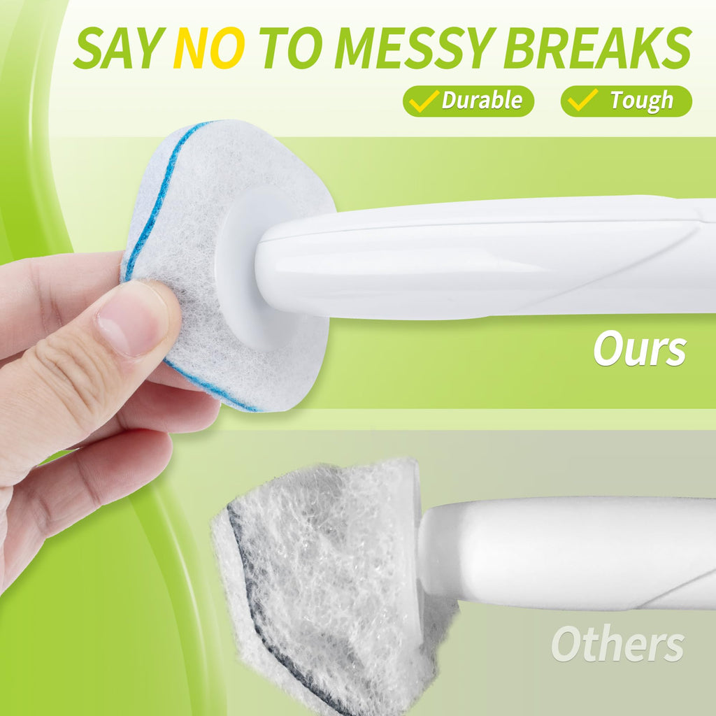 Toilet Bowl Cleaner Wand Refills Compatible with CLOROX, 63 Count Disposable Toilet Brush Refills, Replacement Heads for Toilet Cleaning System