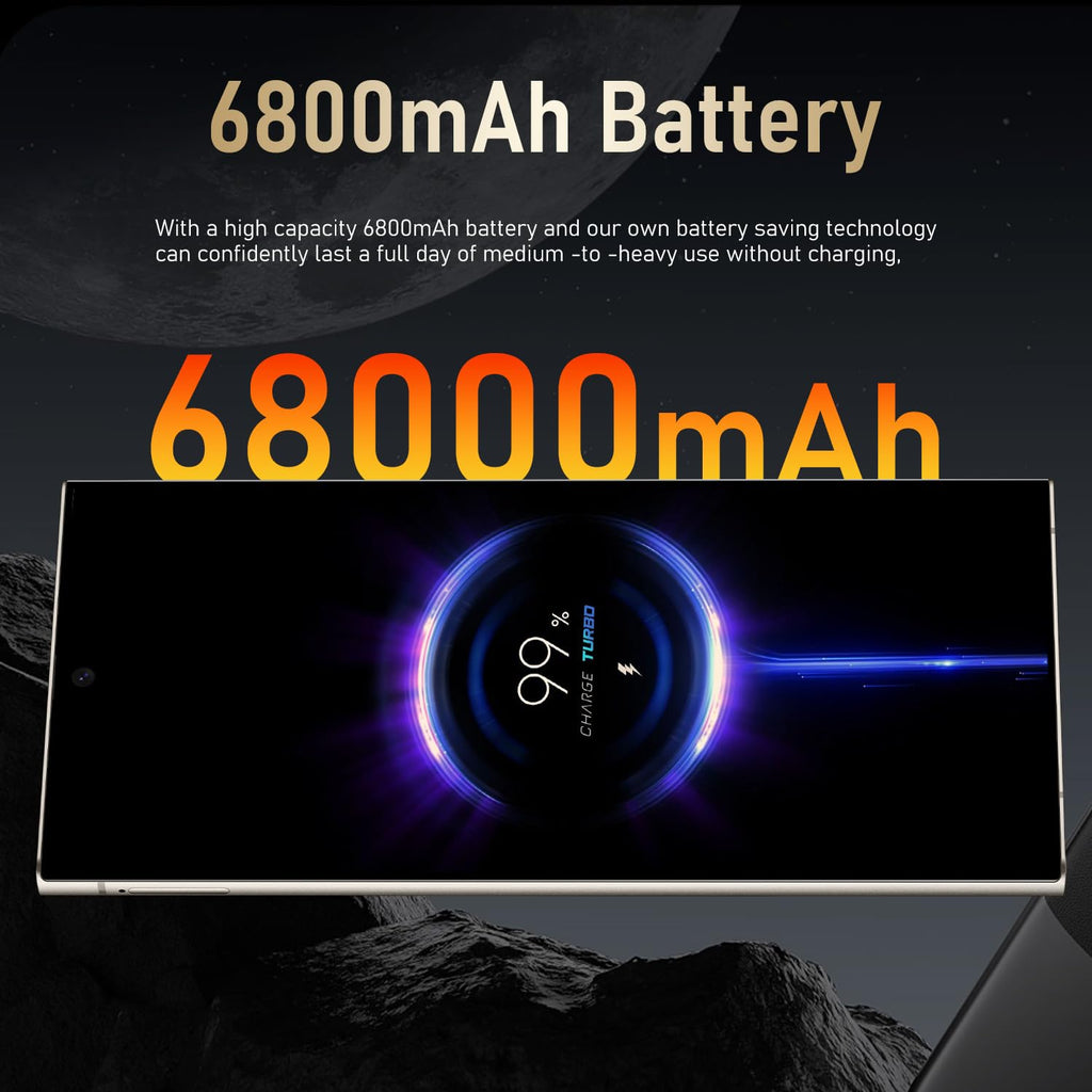 yoresaw C24 Ultra 5G Smartphone 16+512GB Unlocked Phone,48+108MP Zoom Camera，6800mAh 6.8" HD Screen Unlocked Cell PhoneAndroid 13.0,Face ID/Fingerprint Lock/GPS Phone,Built-in Pen (Gray)