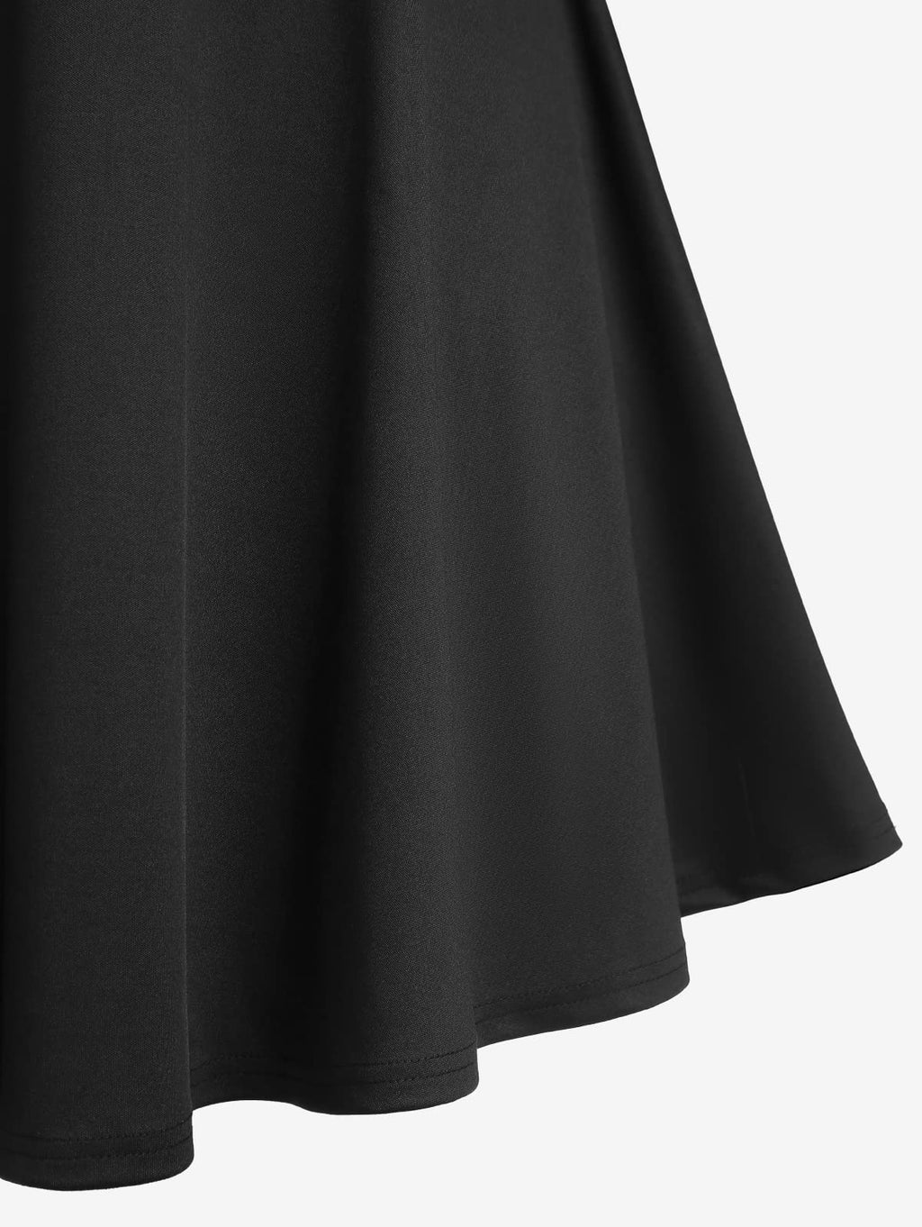 ROSE GAL Gothic D-Ring PU Leather Panel Ladder Cutout Dress（Black-214/2X）