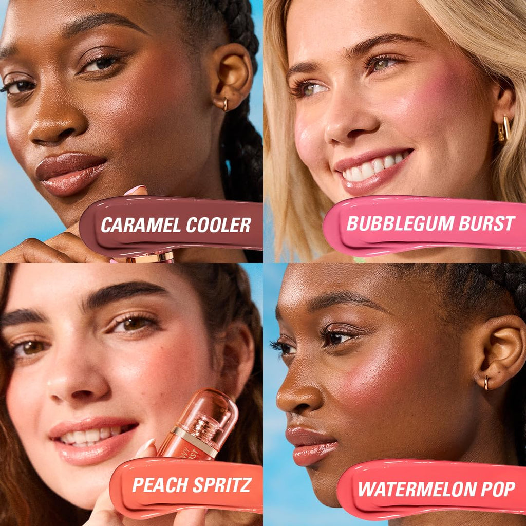 Revolution Beauty London, Superdewy Liquid Blush Burst, Buildable Color for Cheek, Serum Formula with Peptides & Hyaluronic Acid, Vegan & Cruelty-Free, Peach Spritz, 0.14 oz