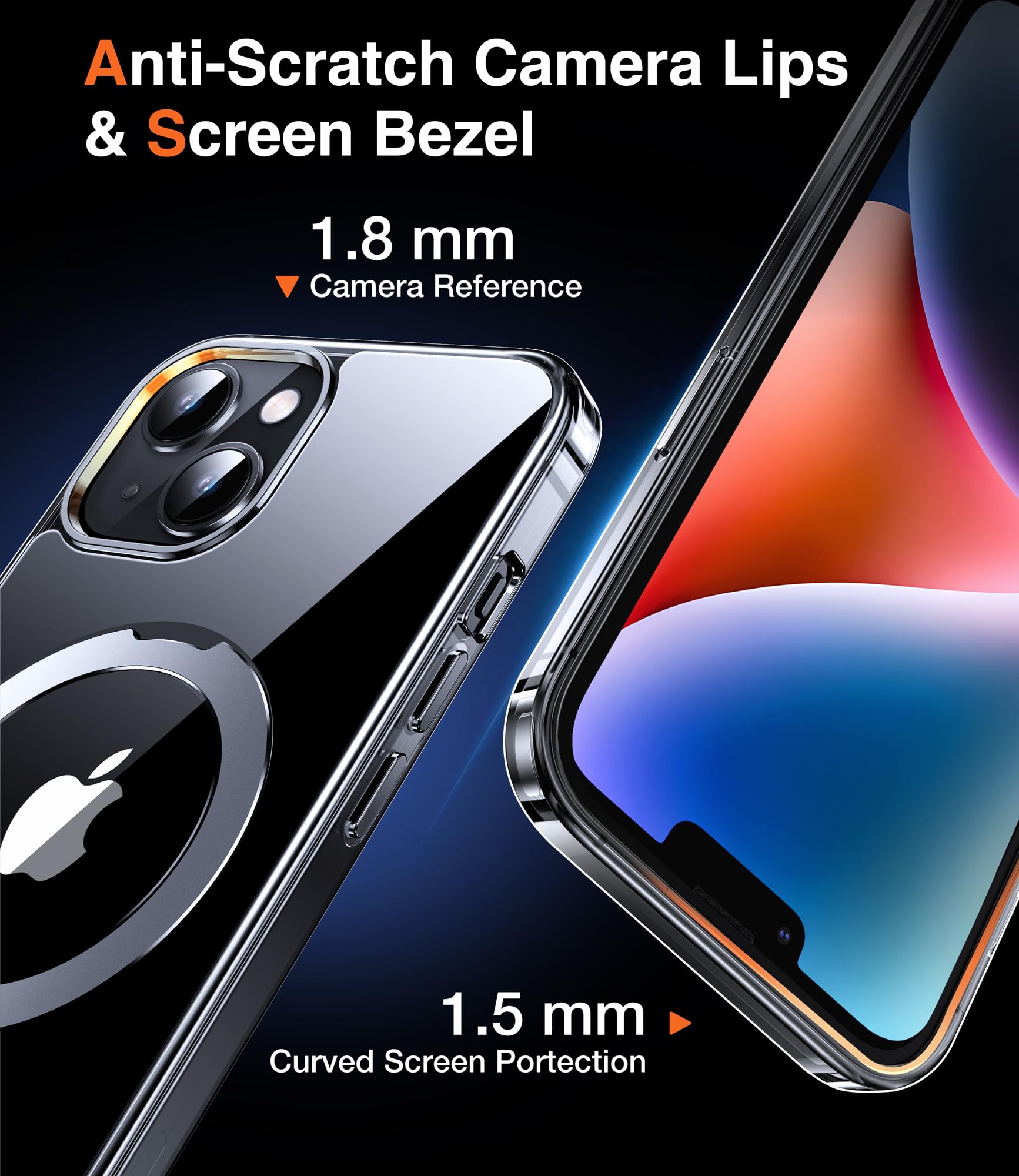 Chicfun 3-in-1 [Magnetic+Kickstand+Ring Holder] for iPhone 13 Case, iPhone 14 Case Compatible with MagSafe, Phone Case iPhone 13/14 with Stand Military Shockproof Protective Magnetic Cover
