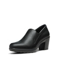 DREAM PAIRS Women's Low Chunky Block Heels Pumps Comfortable Slip-on Heeled Loafers Dress Work Shoes for Office Business LOLA,Size 8.5,Black,DPU214
