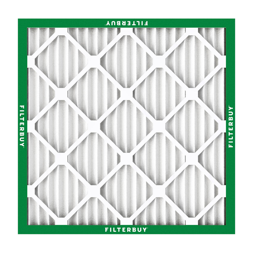 Filterbuy 12x12x1 Air Filter MERV 8 Essential Dust & Allergy Defense (4-Pack), Electrostatic Pleated HVAC AC Furnace Filters Replacement, Made in USA (Actual Size: 11.75 x 11.75 x 0.75)