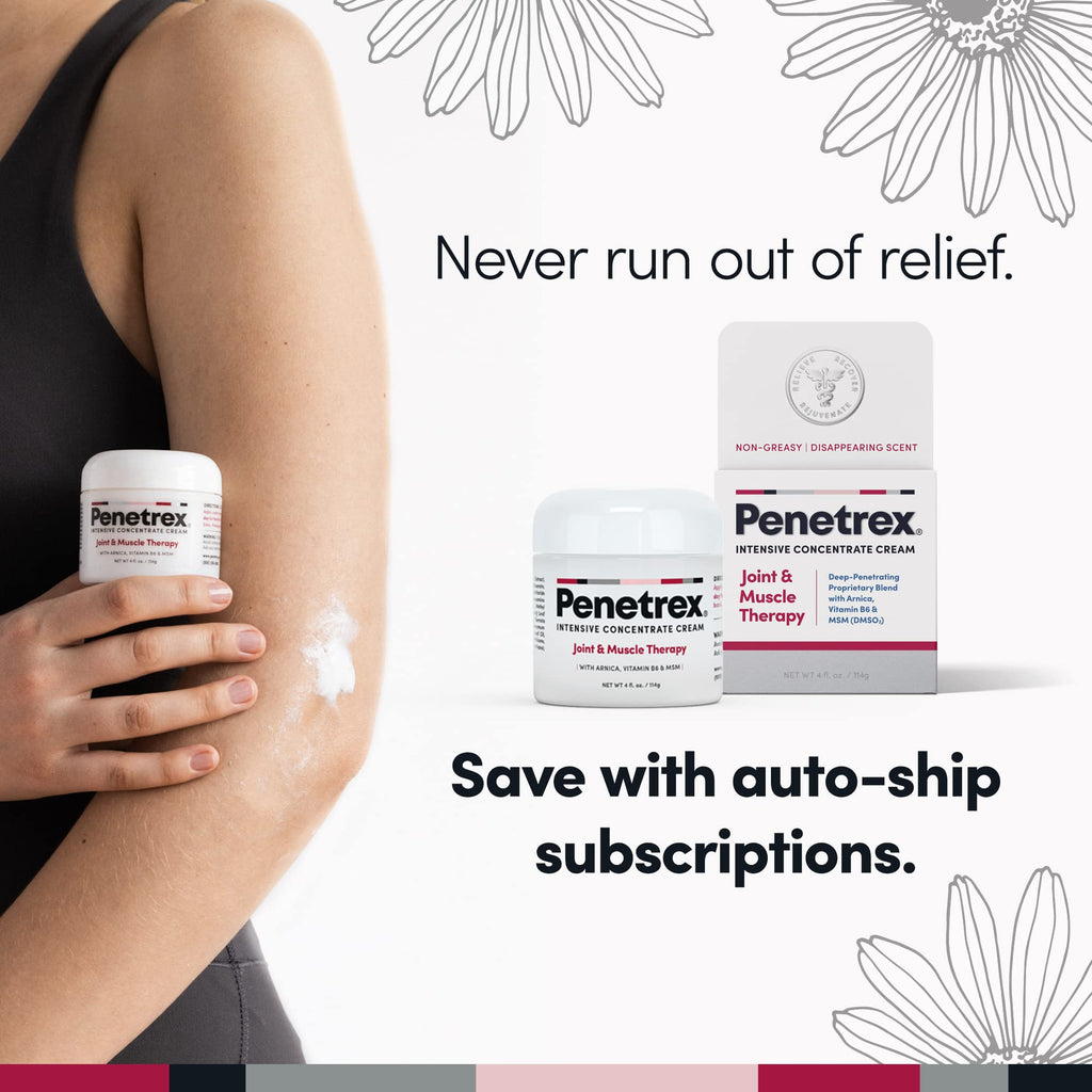 Penetrex Joint & Muscle Therapy Trio - Soothing Comfort for Back, Neck, Hands, Feet - Premium Whole Body, Rub with Arnica, Vitamin B6 MSM & Boswellia - 2oz, 3oz, 4oz