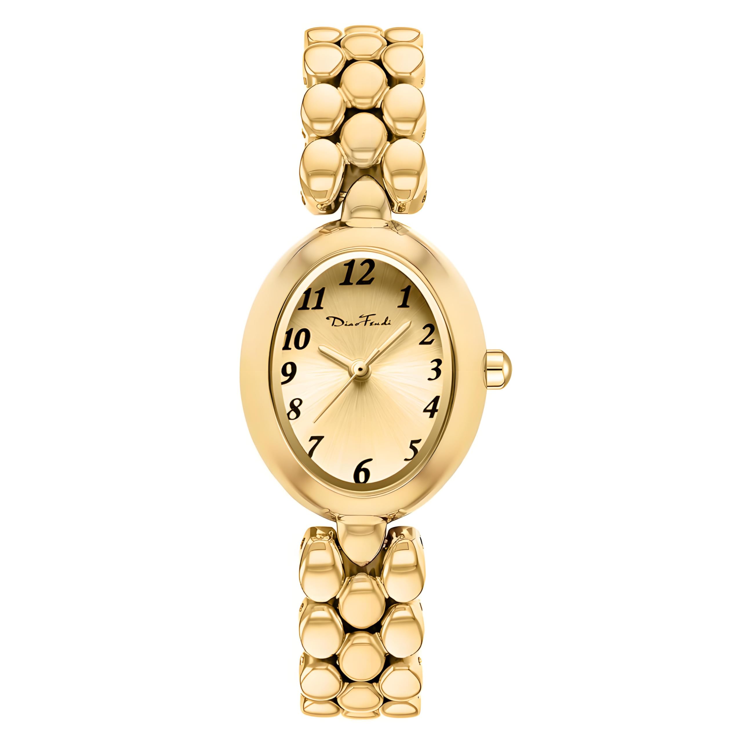Diaofendi Women’s Gold Quartz Watch Updated Small Luxury Wristwatch with Stainless Steel Band, Stylish Casual Bracelet, and Included Tools (All Gold)