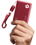 INIU 45W Fast Charging Portable Charger, 40% Smaller 10000mAh with Detachable Cable, Flight-Safe Travel Power Bank, USB C External Phone Battery Pack for Long Flight, Vacation, Cruise, Teens, Red