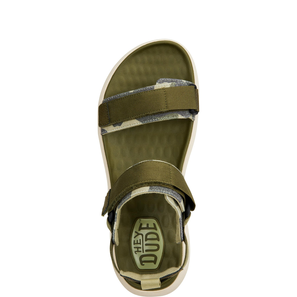 HEYDUDE Men's Carson Sandal Green Camo