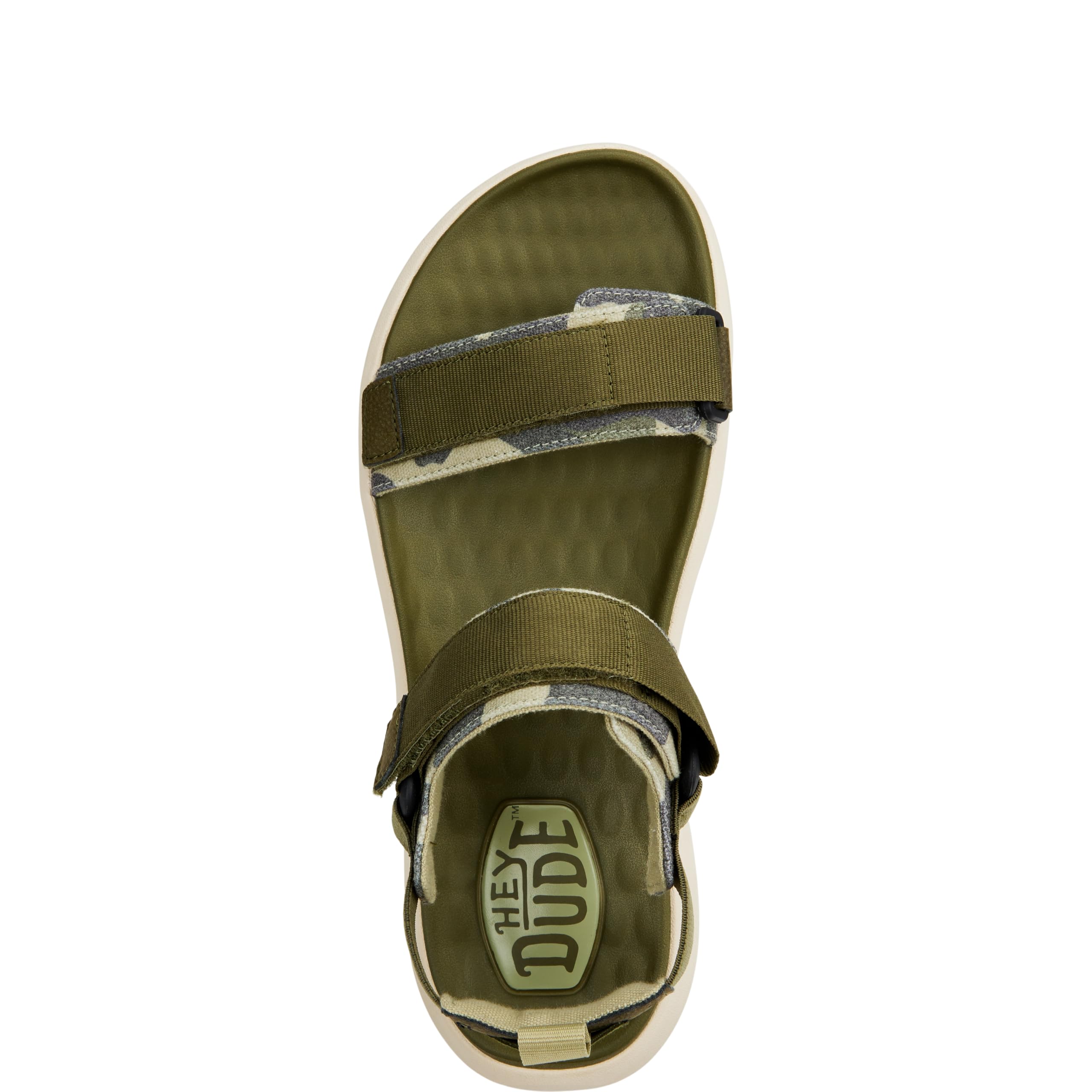 HEYDUDE Men's Carson Sandal Green Camo