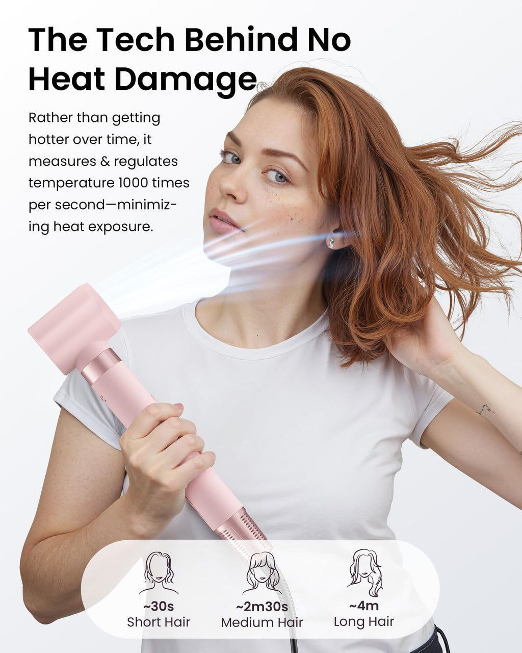 MESCOMB 5 in 1 Hot Air Styler Wrap - High-Speed Hair Dryer, Volumizing Brush with Auto Curlers, Fast Drying & Frizz-Free Styling Straightening, No Heat Damage, Includes Travel Bag, Gift for Women
