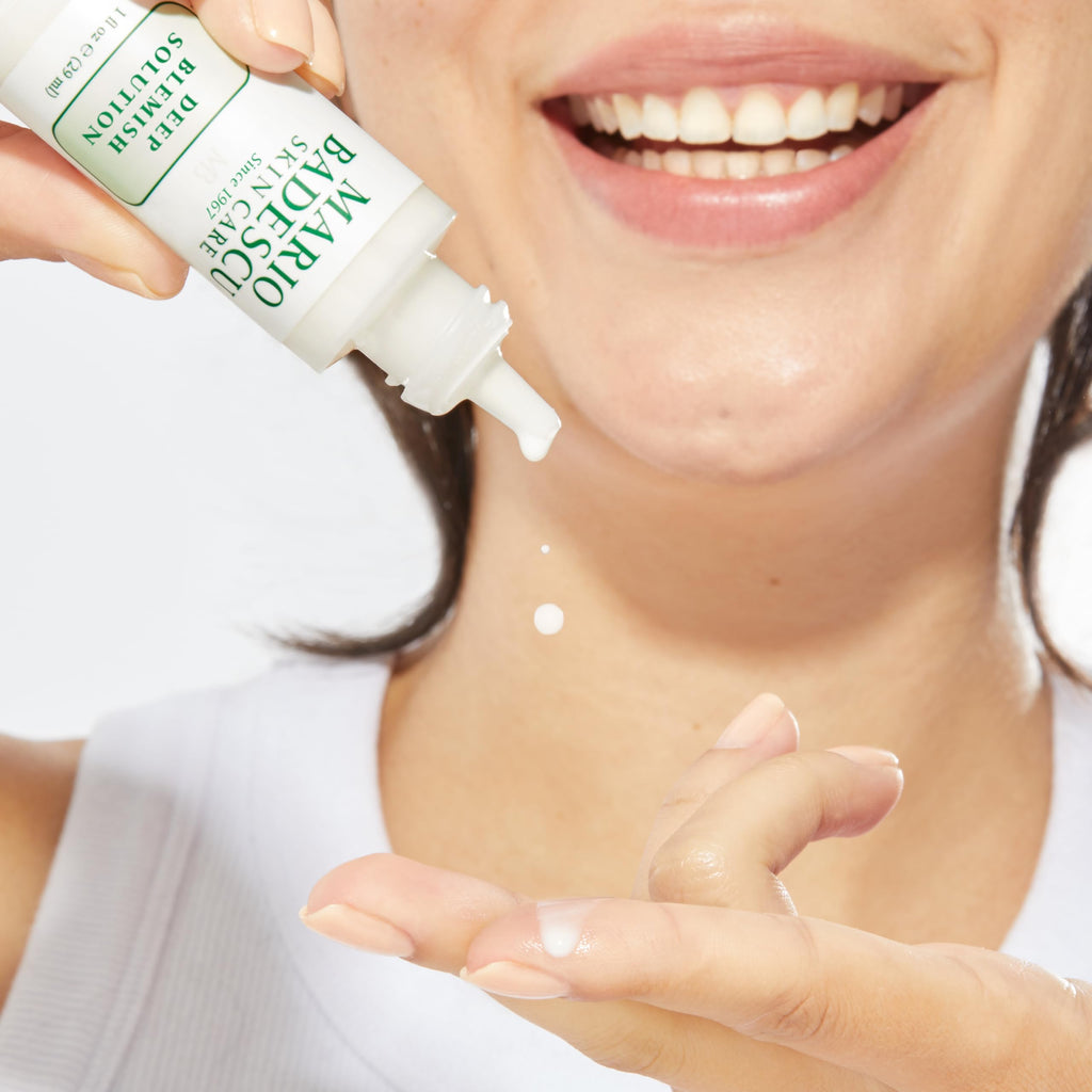 Mario Badescu Deep Blemish Solution, Spot Treatment for Face with Potent Zinc Oxide, Niacinamide and B Vitamins Overnight Treatment Serum that Targets Large Blemishes Under the Skin 1 Fl Oz.