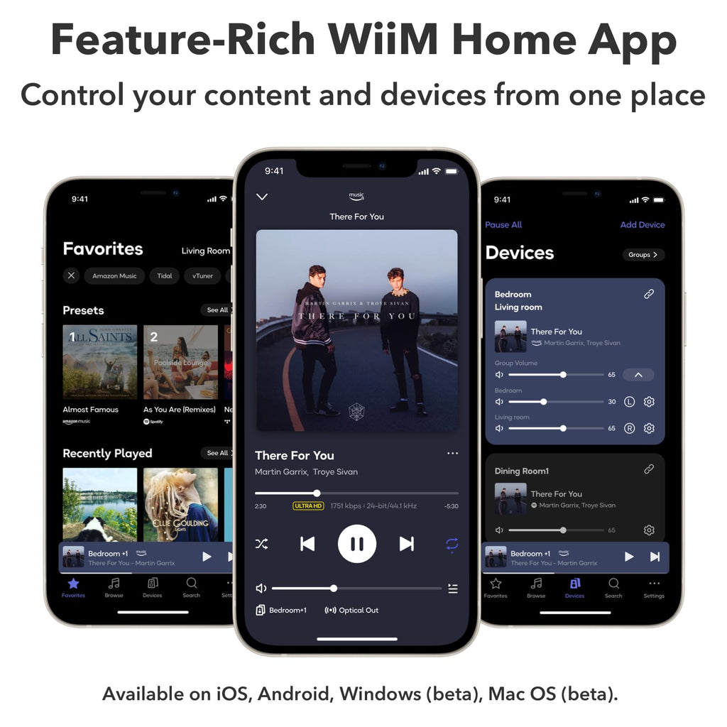 WiiM Pro AirPlay 2 Receiver, Google Cast Audio, WiFi Multiroom Streamer, Compatible with Alexa, Siri and Google Assistant, Stream Hi-Res Audio from Spotify, Amazon Music, Tidal and More