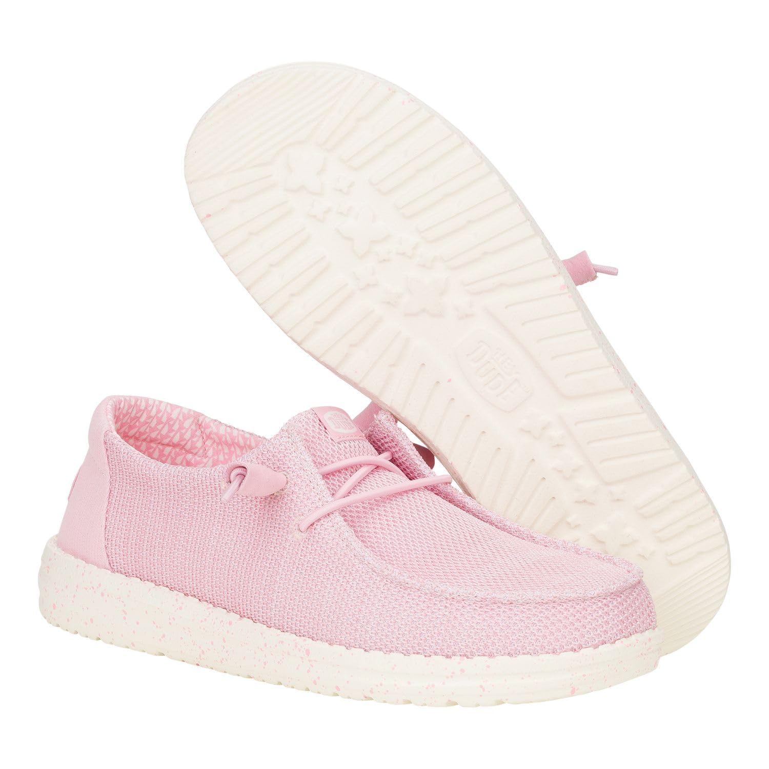 HEYDUDE Wendy Stretch Sox Rosette Size 8, Women’s Shoes, Slip-on Loafers, Comfortable & Light-Weight