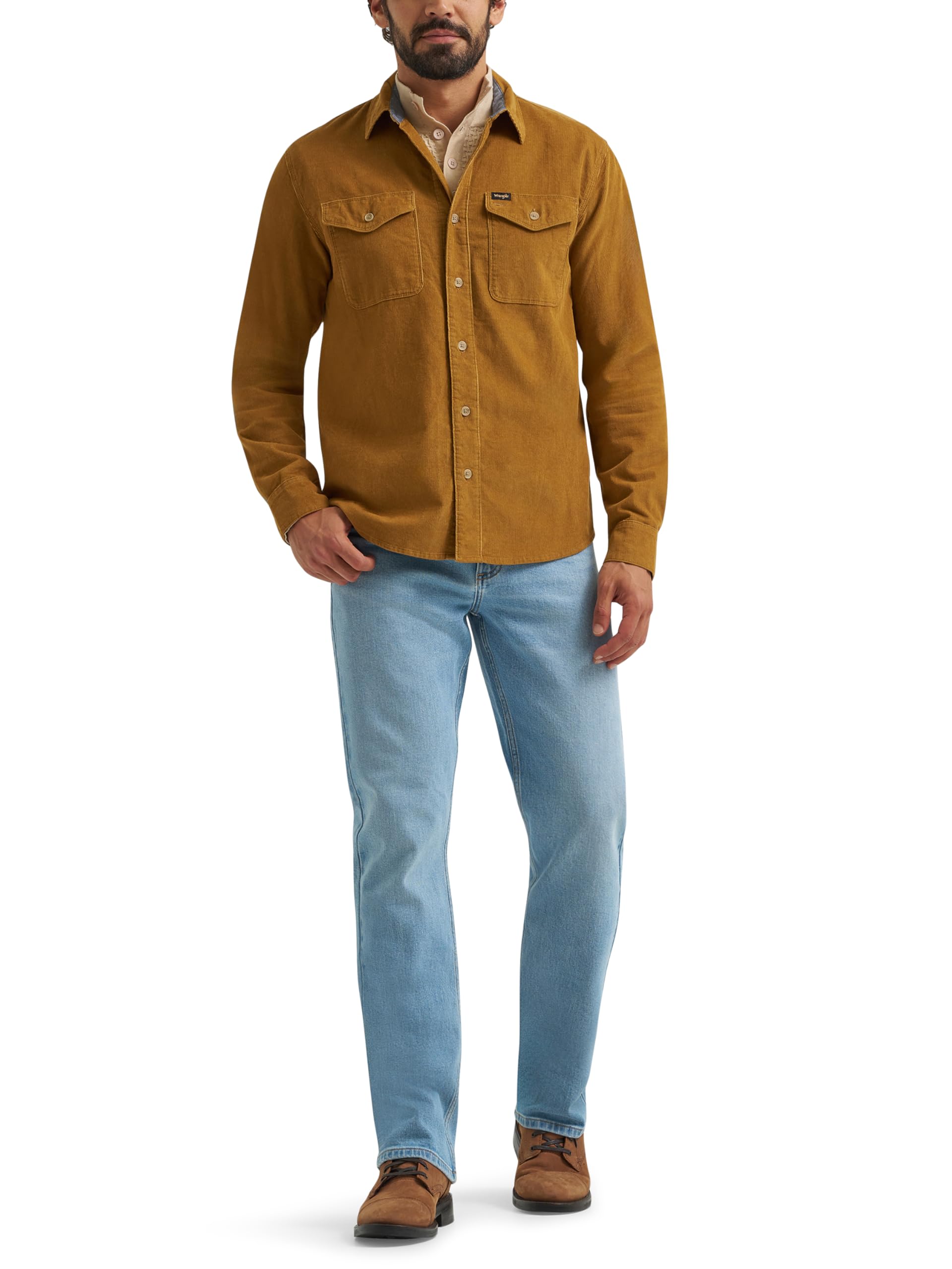 Wrangler Men's Free to Stretch Straight Fit Jean, Faded Blue, 36W x 29L