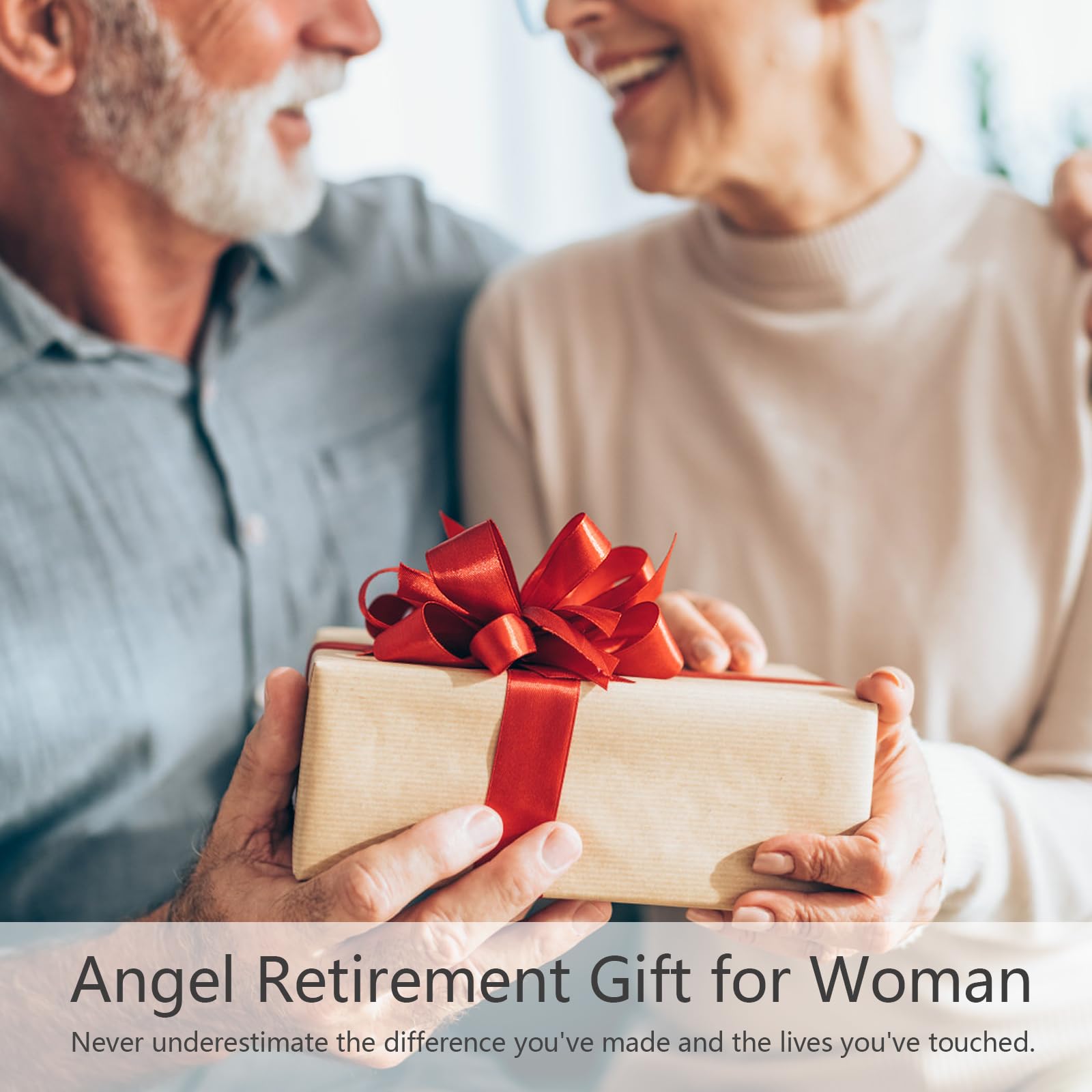 Kohehe Retirement Gift for Woman, Happy Retirement Gift for Woman, 5.5” Angel Figurine for Retirement Party Decorations, Retired Gifts for Coworkers Friends