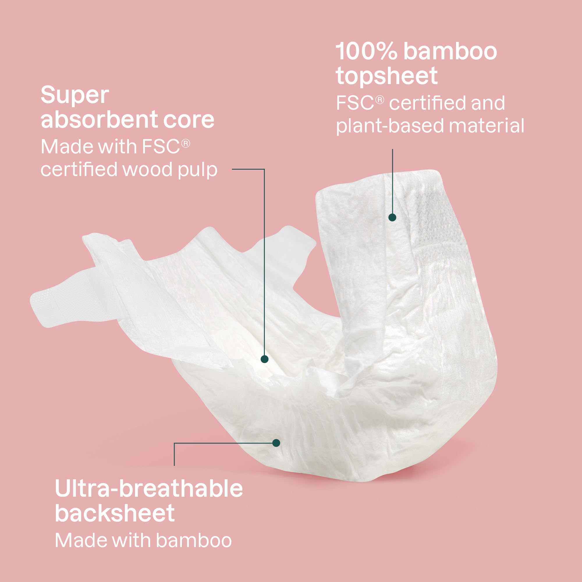 ATTITUDE Eco-Conscious Disposable Diapers, EWG Verified, Size 1/2 (7-17 lbs), Ultra Absorbent for Baby, Vegan & Plant-Based, 32 Count