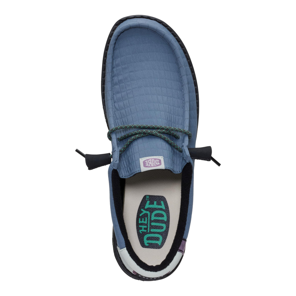 HEYDUDE Wally Quilted Stormy Blue/Multi 11, Men’s Shoes, Slip-on Loafers, Comfortable & Light-Weight