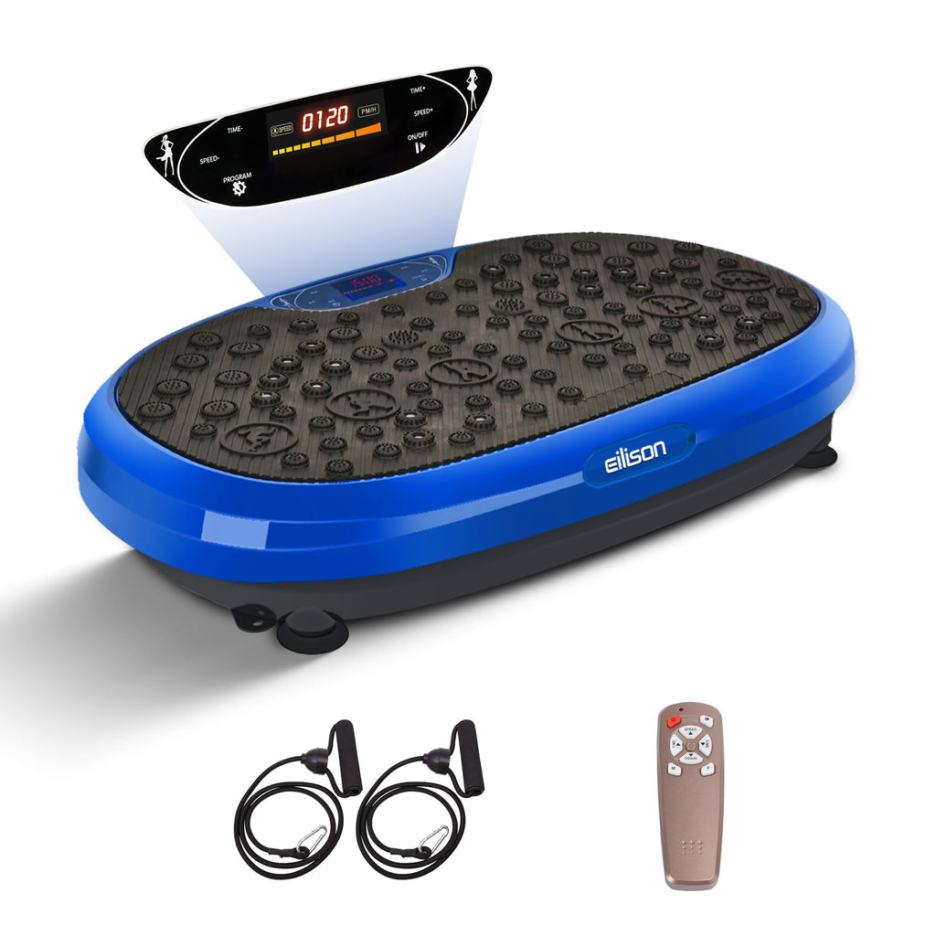EILISON FitMax 3D XL Vibration Plate Exercise Machine - Whole Body Workout Vibration Platform w/Loop Bands - Lymphatic Drainage Machine for Weight Loss, Shaping, Wellness, Recovery
