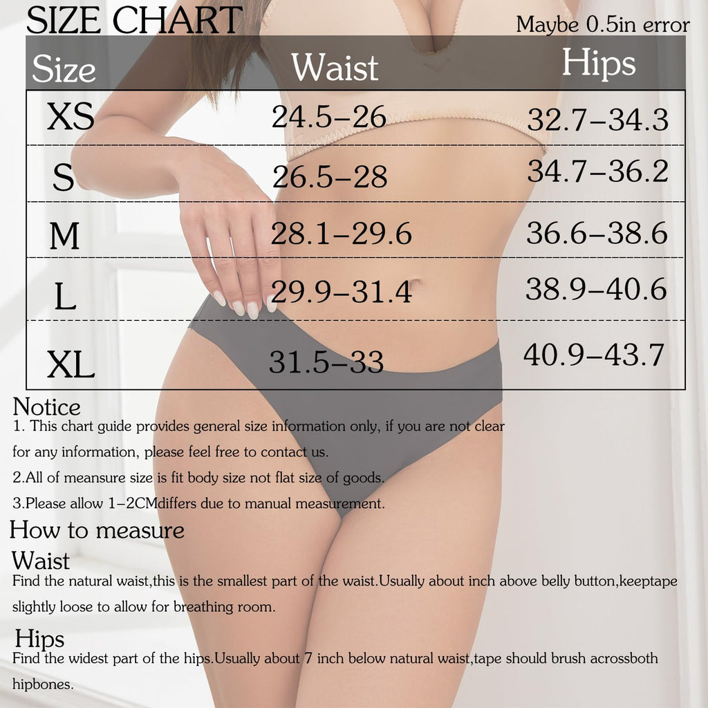 OJCNBV Seamless Underwear for Women No Show Panties underwear women 6 Pack