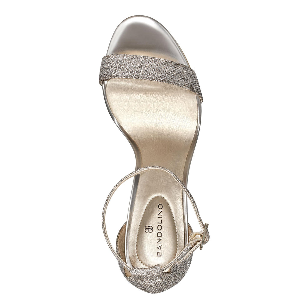 Bandolino Women's Madia Heeled Sandal, Gold, 7.5 US
