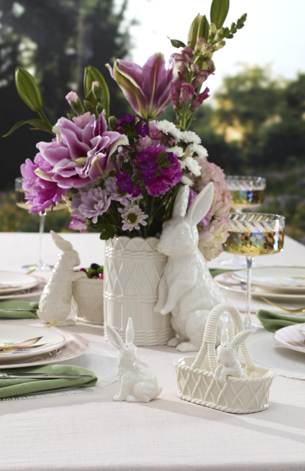 Lenox 897157 Wicker Creek Bunny Candy Dish, Easter Serveware
