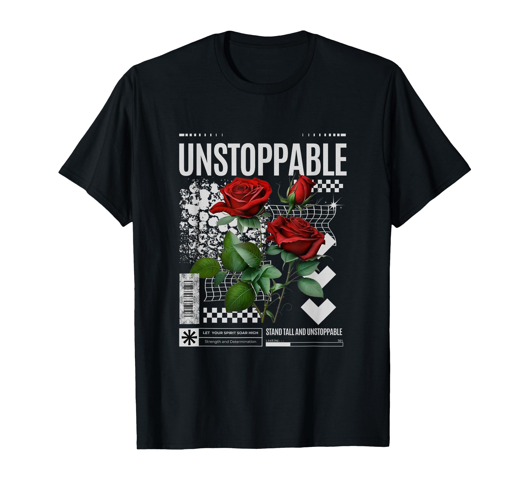 Streetwear Graphic Dark Floral Urban Aesthetic, Mens Fashion T-Shirt