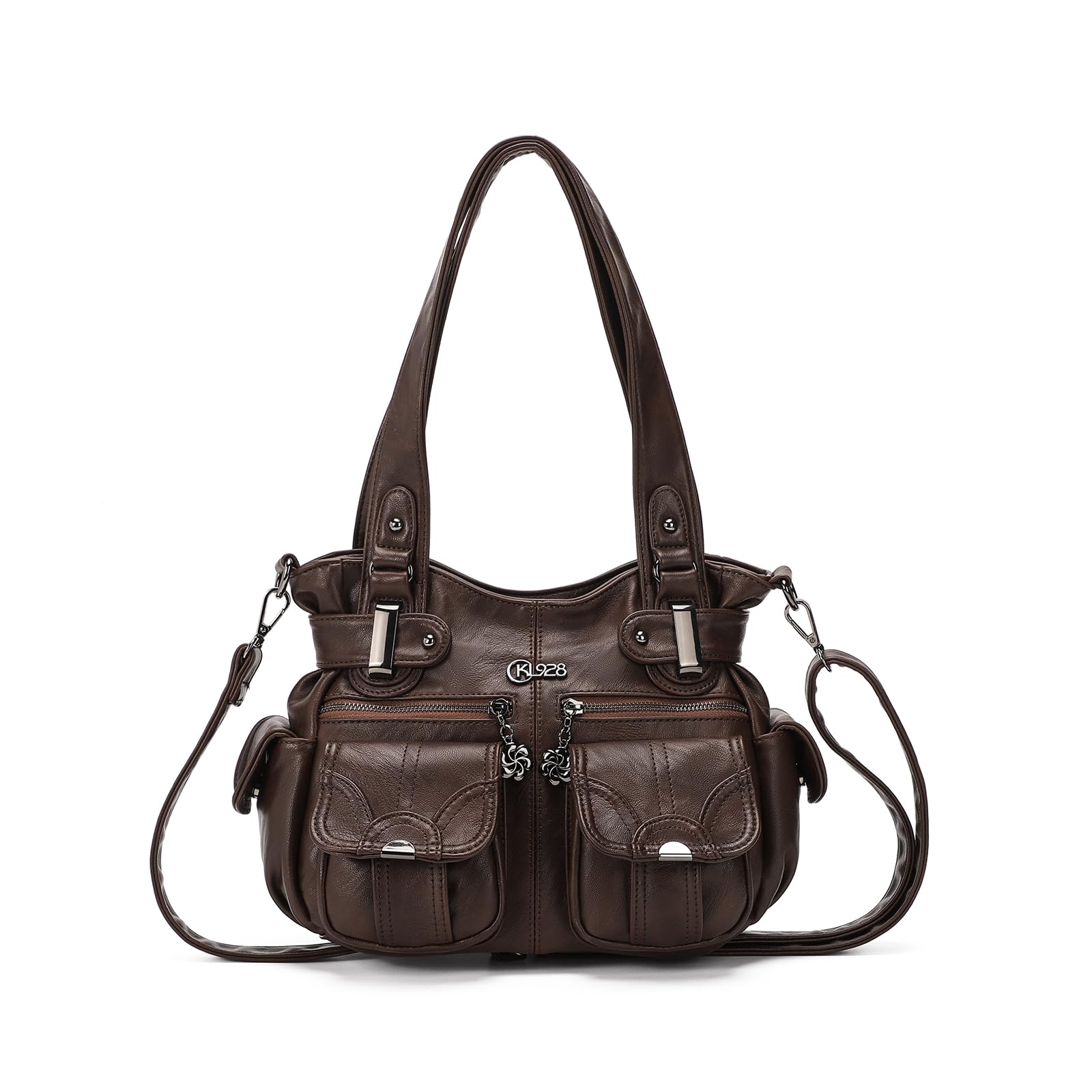 Purses and Handbags for Women Small Hobo Shoulder Bags Soft PU Leather Multi Pockets Tote Bag