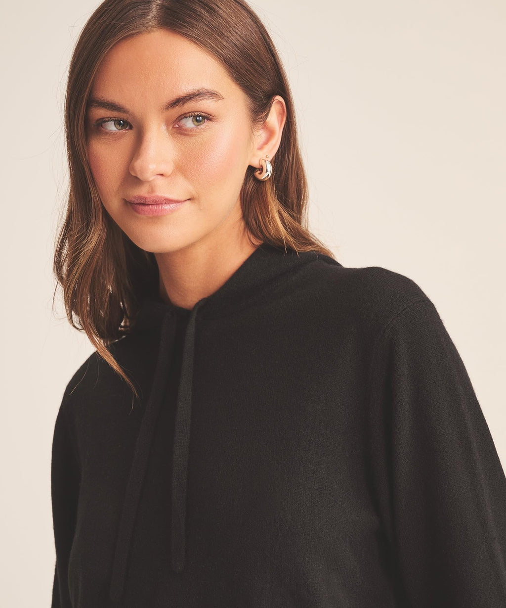 NAADAM Womens The Off-Duty 100% Cashmere Hoodie Black