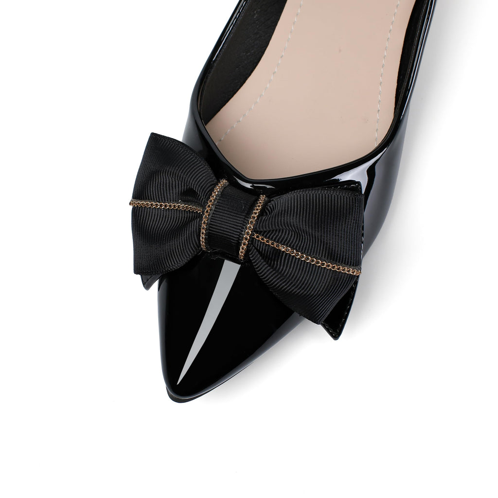 Danglianying Womens Low Kitten Heels Dressy Shoes Work Comfortable Closed Toe Flower Slip on Formal Party Dance Heeled Pumps 401Black Size 8.5
