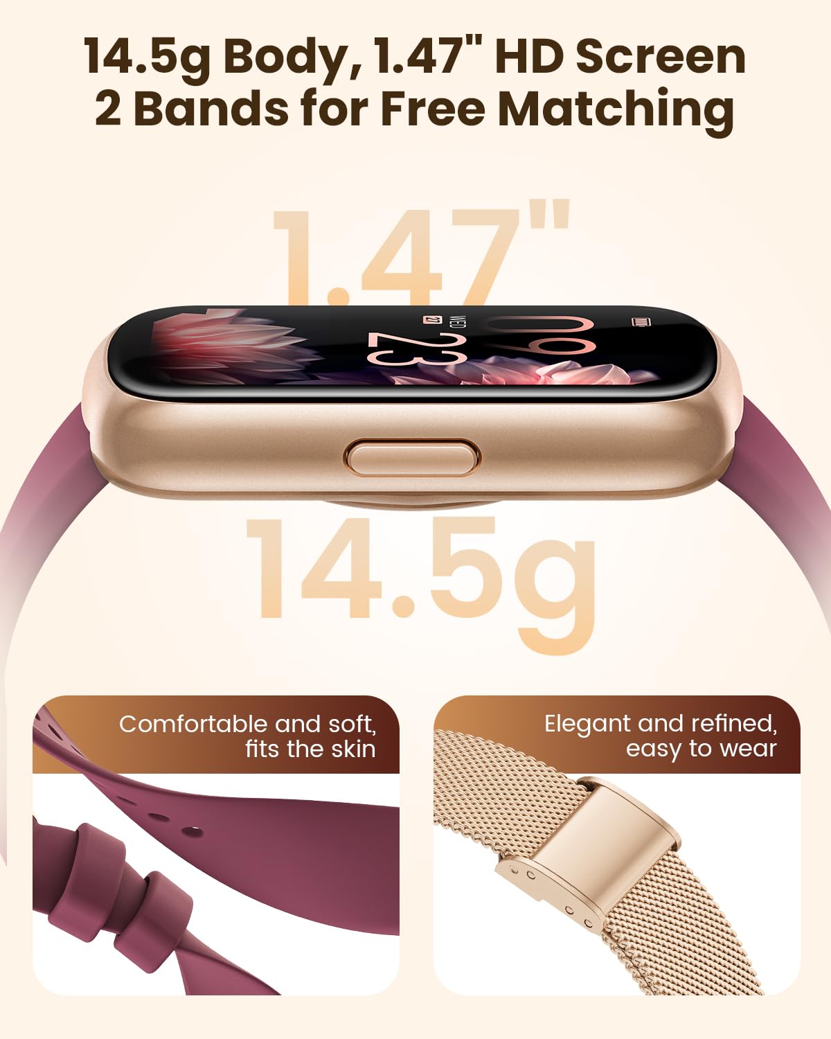 Fitness Watches for Women, Fitness Tracker Watch with Heart 24H Rate/Blood Oxygen/Sleep Monitor, 20+ Sports Modes Smart Watches for Women, Activity Tracker and Smartwatch for Android/iOS Phones