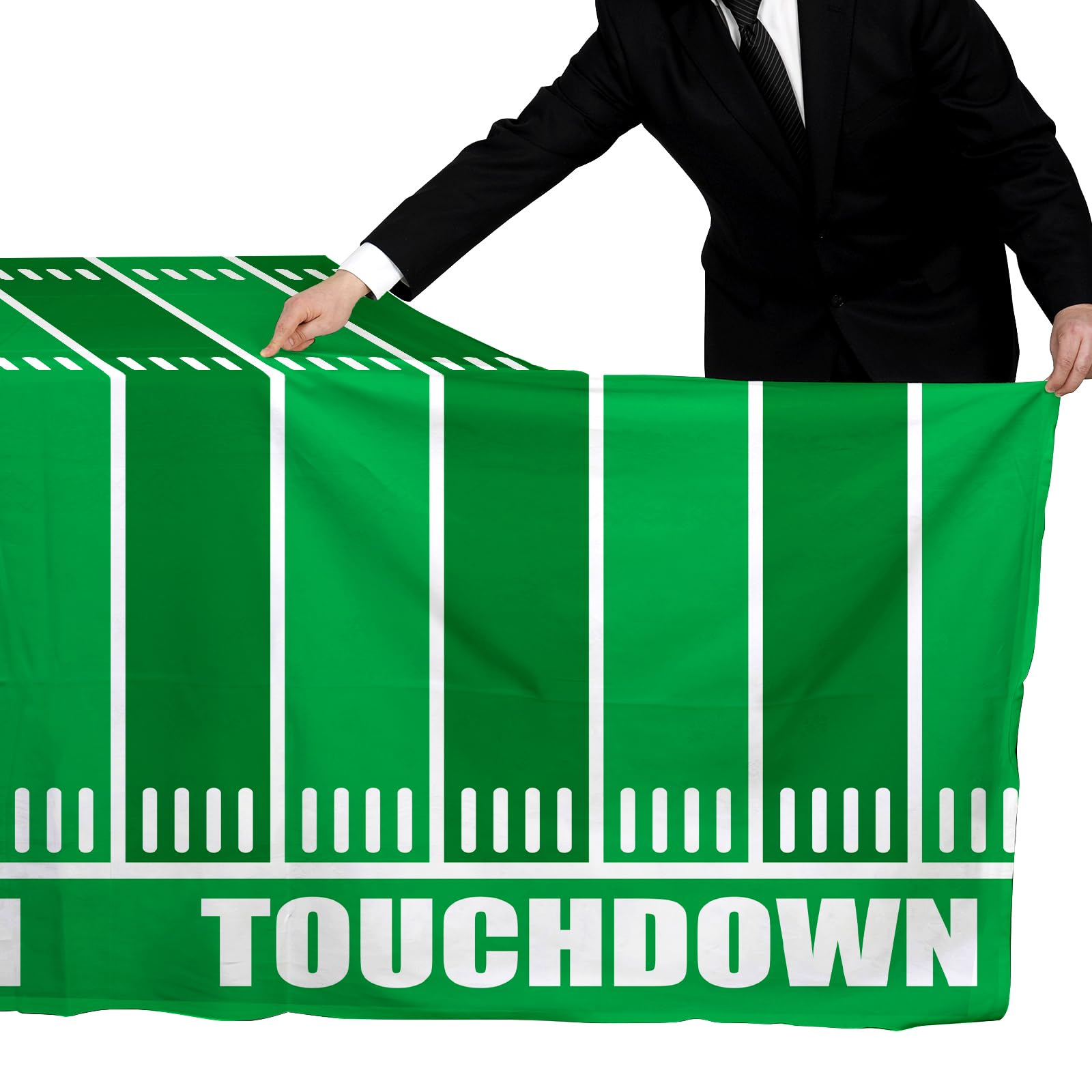 Gatherfun Football Party Decorations Disposable Tablecloth Plastic Touchdown Table Cover for Birthday Football Party Games Decoration 54 X 108Inch，2 Pack