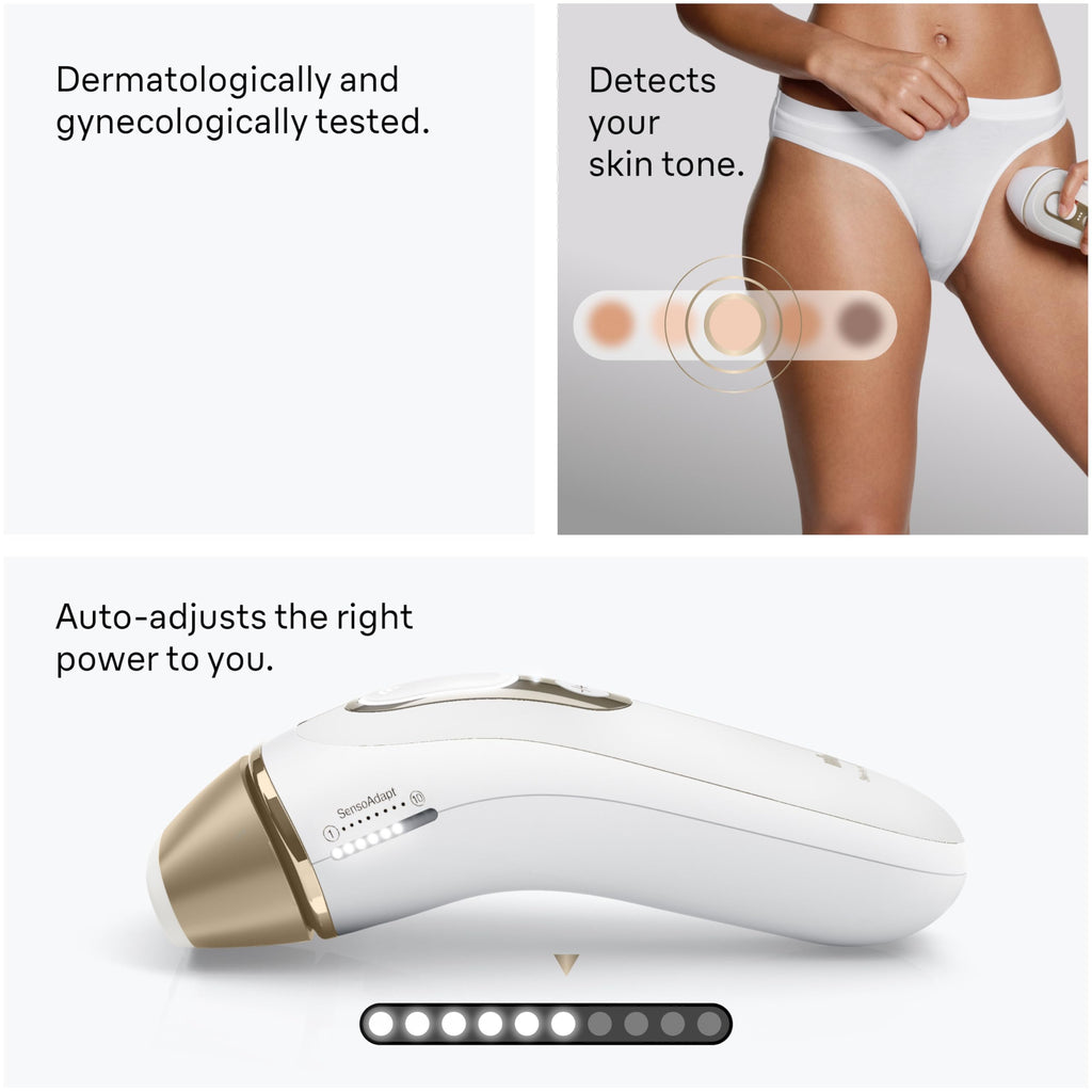Braun Smart IPL, Silk·Expert Pro 5: at Home Laser Hair Removal for Women and Men, Permanent Visible Hair Reduction in Hair Regrowth for Body & Face, Wide Head and Two Precision Heads, IPL5347