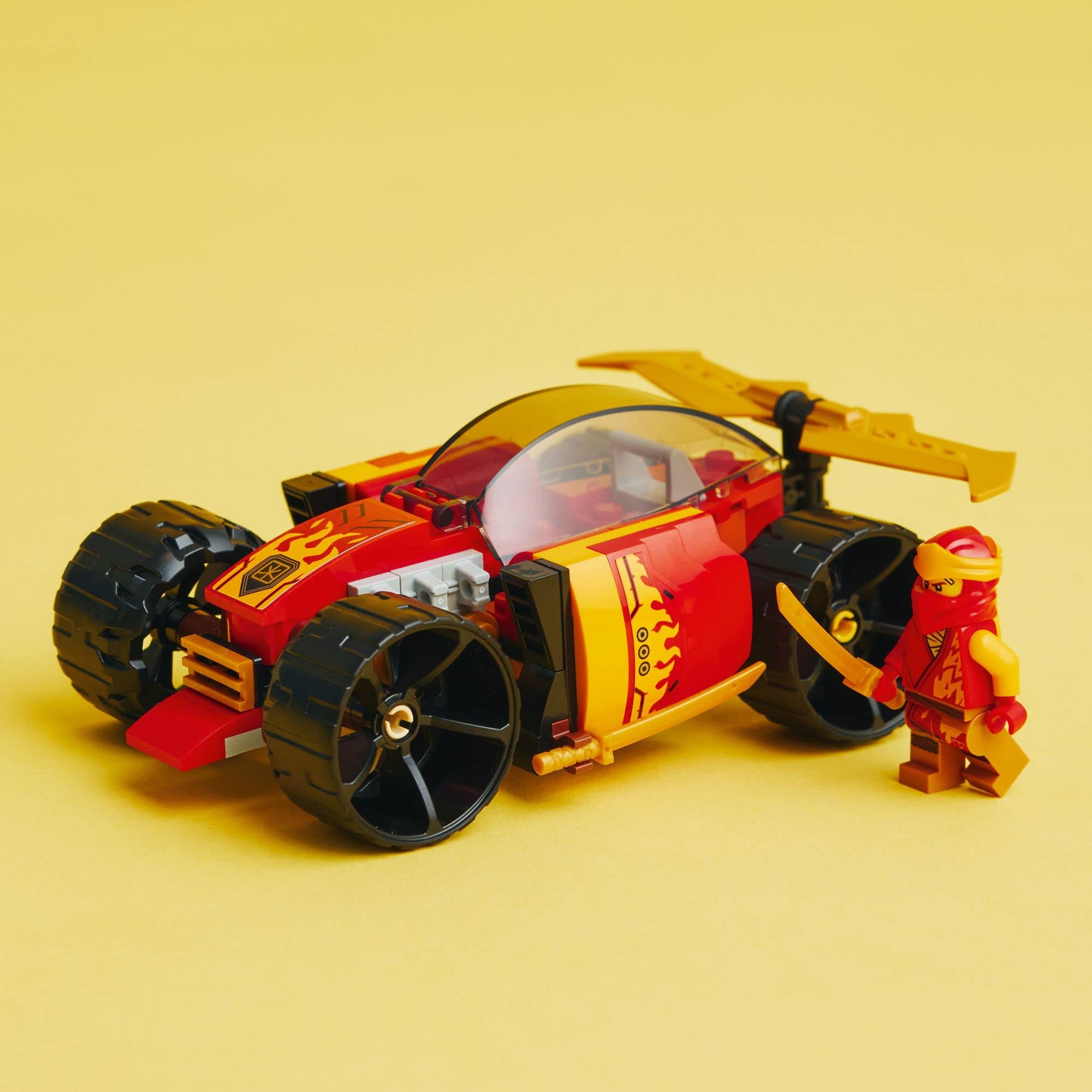 LEGO NINJAGO Kai's Ninja Race Car EVO, 2 in 1 Building Toy Set, Kids Can Build an Off Road Vehicle or Race Car, Ninja Minifigure with Toy Swords, Gift for Boys, Girls and Kids Ages 6+, 71780