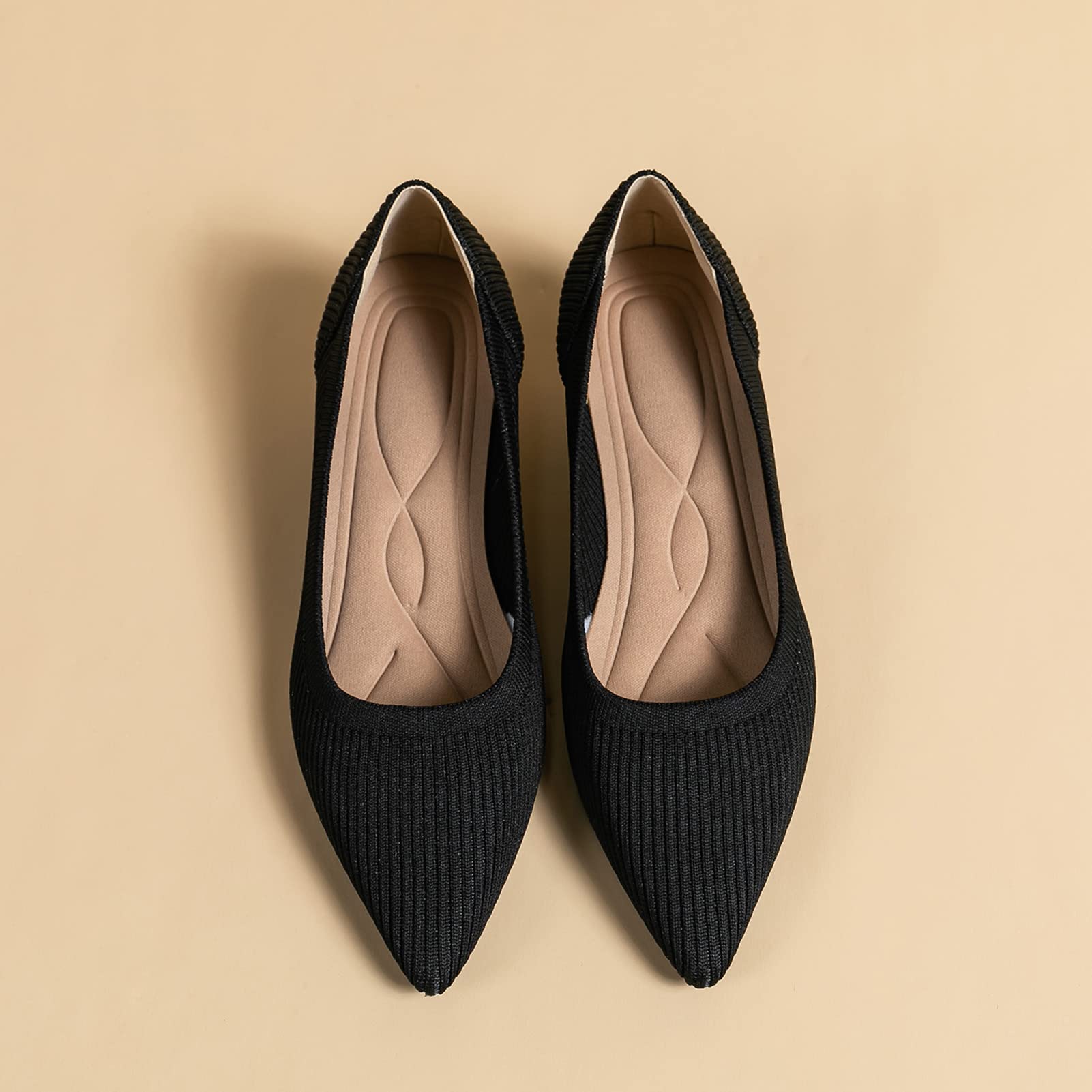 youngshow Black Kitten Heels for Women Comfortable Dressy Heels Casual Low Heel Pumps Elegant Business Pumps Womens Flight Attendant Shoes