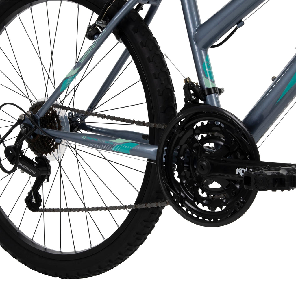 Huffy Stone Mountain Women's Mountain Bike, Gray, 26 Inch Wheels/17 Inch Frame