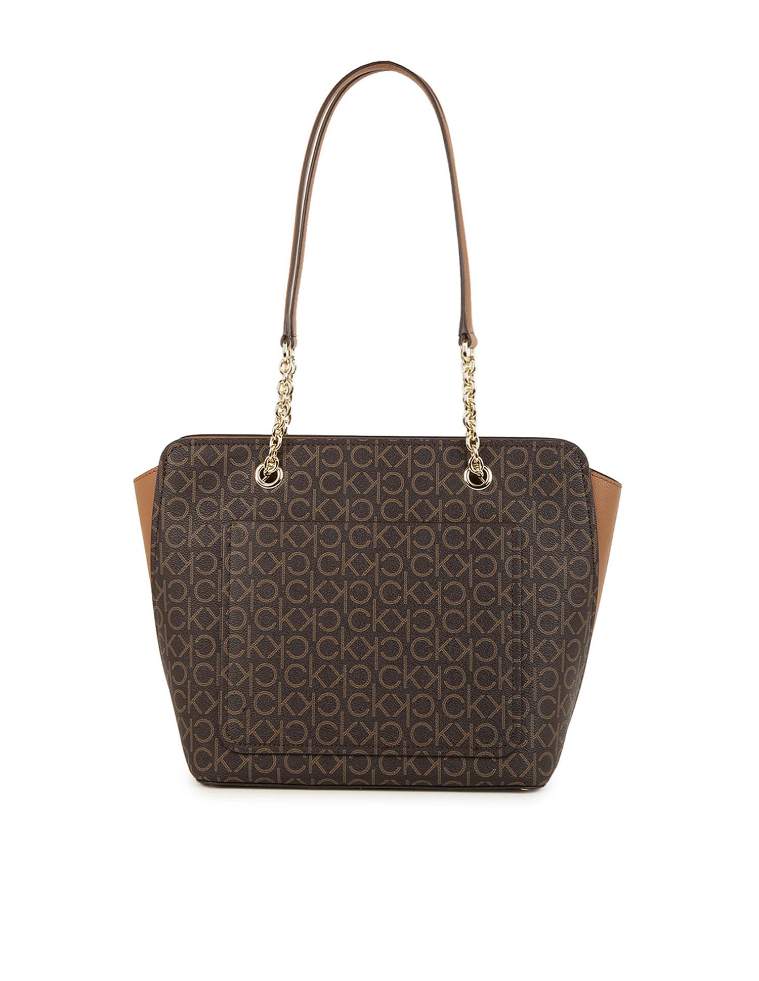 Calvin Klein Hailey Signature Top Zip Chain Tote