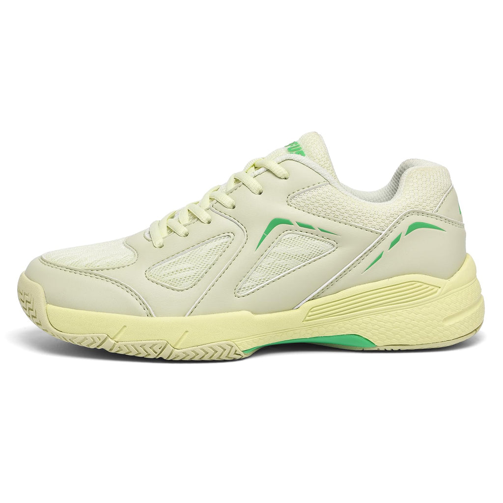 LEFUS Women's Pickleball Shoes - AMZ-P601, Non-Slip, Cushioning, Anti-Torque, Breathable Court Shoes (P601 Lemon, 8)