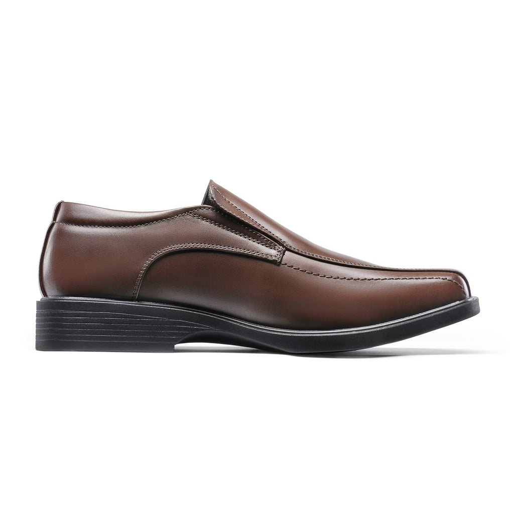 Bruno Marc Men's Square Toe Dress Loafers Shoes,Size 10.5,5-Dark Brown,CAMBRIDGE-05