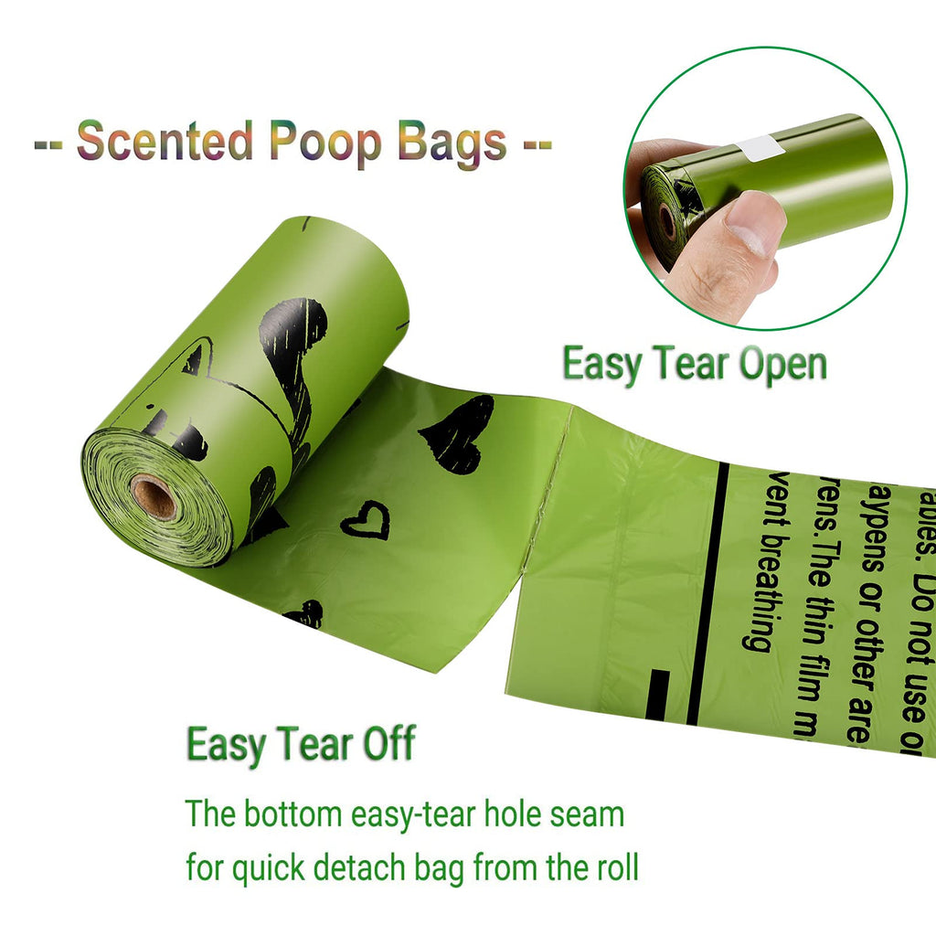 Yingdelai Dog Poop Bag Biodegradable - 540 Count Dog Waste Bags with Dispenser, Extra Thick Strong Leak Proof Poop Bags for Dogs Doggy | Scented