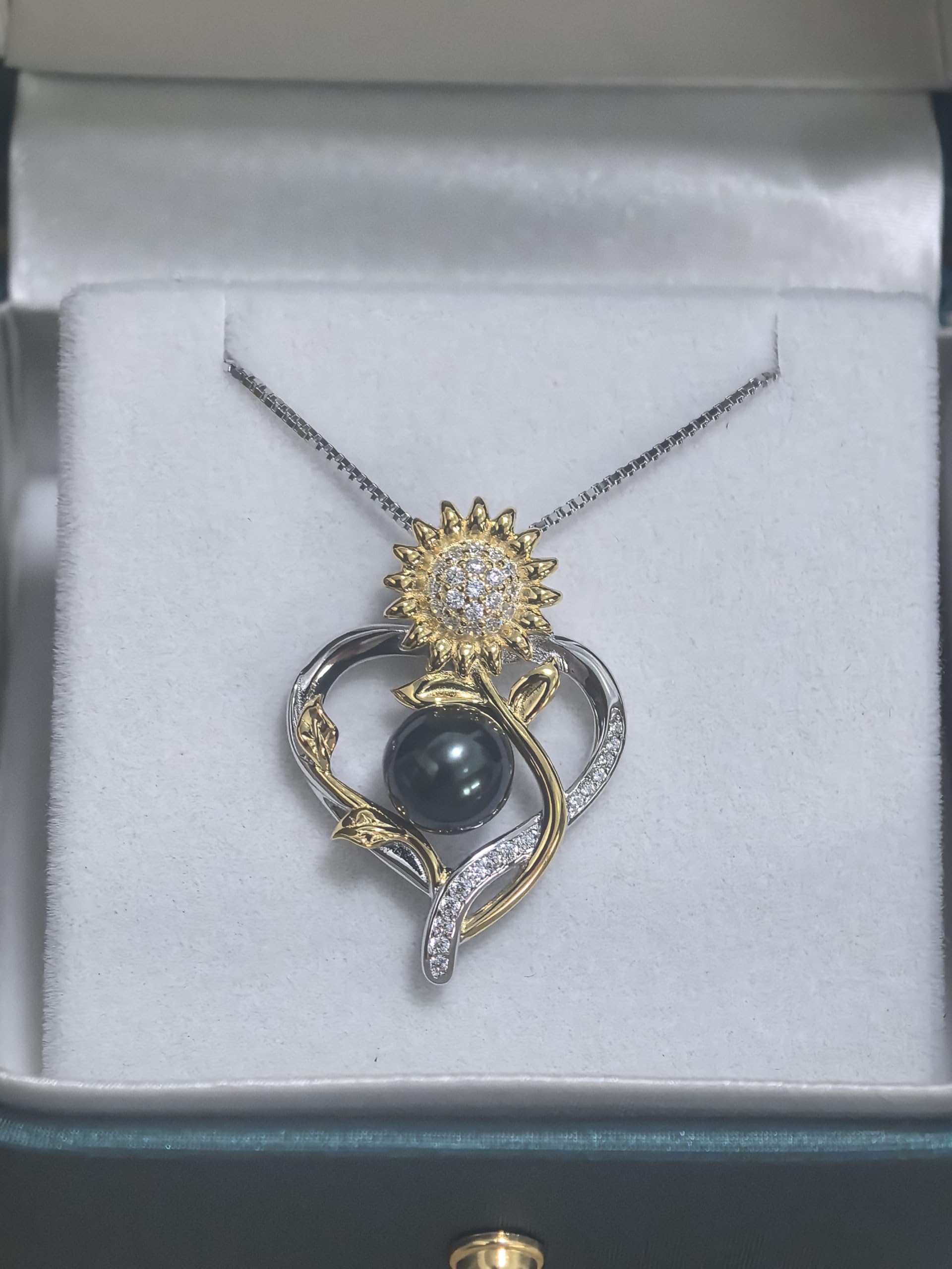 LEIDANY Anniversary Birthday Gifts for Wife Necklace for Women Jewelry Tahitian Black Pearl Necklace Valentine's Christmas Day Mothers Day Build Your Mom Wife Girlfriend Best Gifts for Women