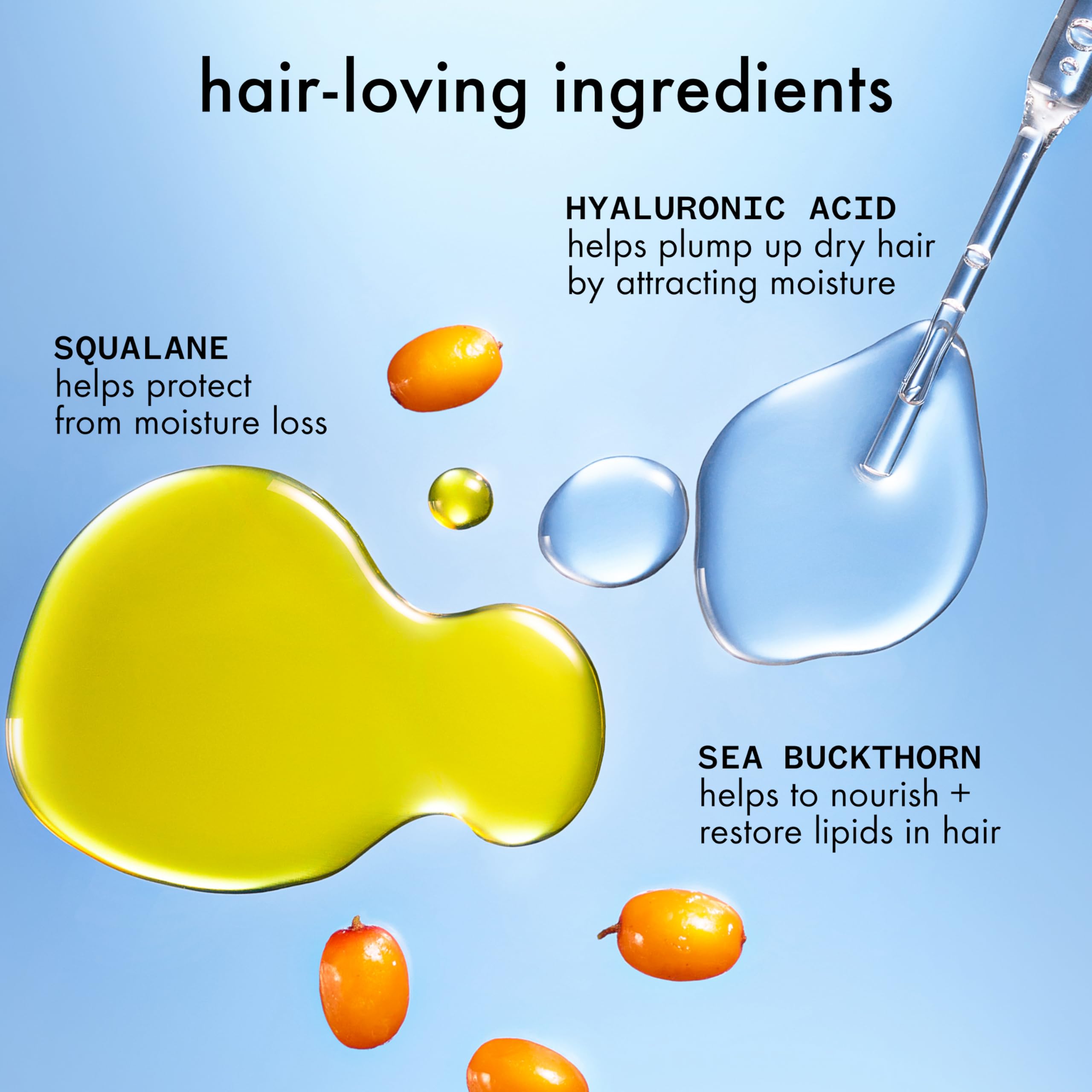 amika Hydro Rush Intense Moisture Leave-In Conditioner with Hyaluronic Acid, 60ml | for all hair types, long-lasting hydration, detangles and reduces frizz, travel size