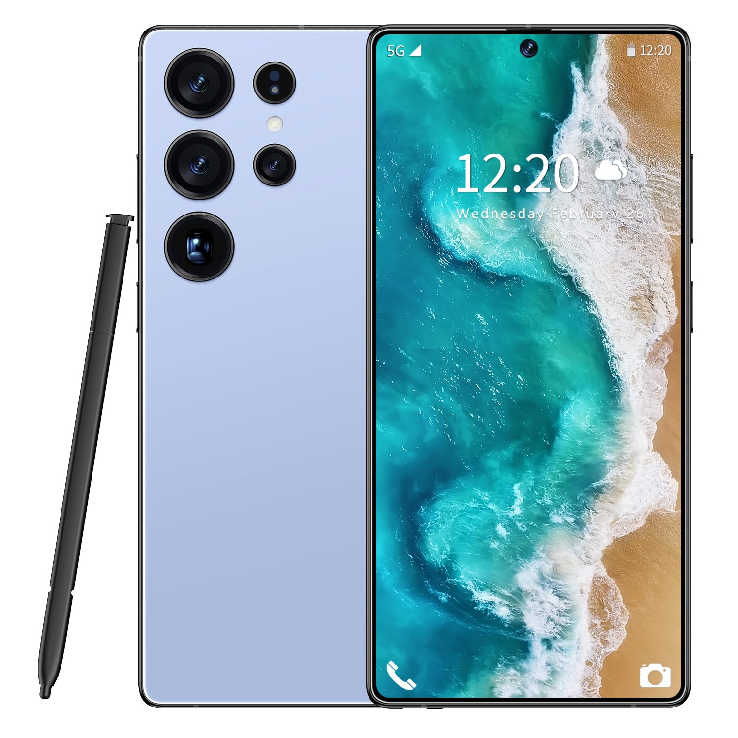 Ofinsut I25 Ultra 5G Unlocked Smartphone,12GB+512GB Fully Cell Phone for Android 14, 6.99" Unlocked Cell Phone, 7000mAh, 68MP+108MP Dual Camera/Dual SIM/Fingerprint Lock/Face (Blue)