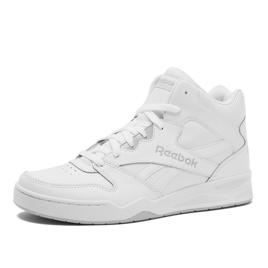 Reebok Royal BB4500 Hi2 High Top Sneakers for Men, Black or White Mens Basketball Shoes, Medium or Wide Width Size 7 to 14 Athletic Mens Shoes, White/Light Solid Grey, 10 Medium