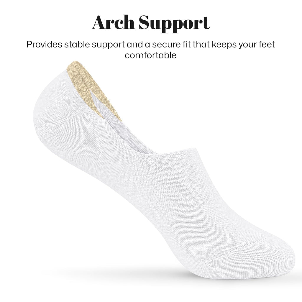 wernies No Show Socks Women Low Socks Non Slip Flat Boat Line 4 Pairs