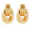 14K Gold Earrings for Women Trendy Gold Knot Earrings Chunky Knotted Drop Dangle Earring Statement Jewelry
