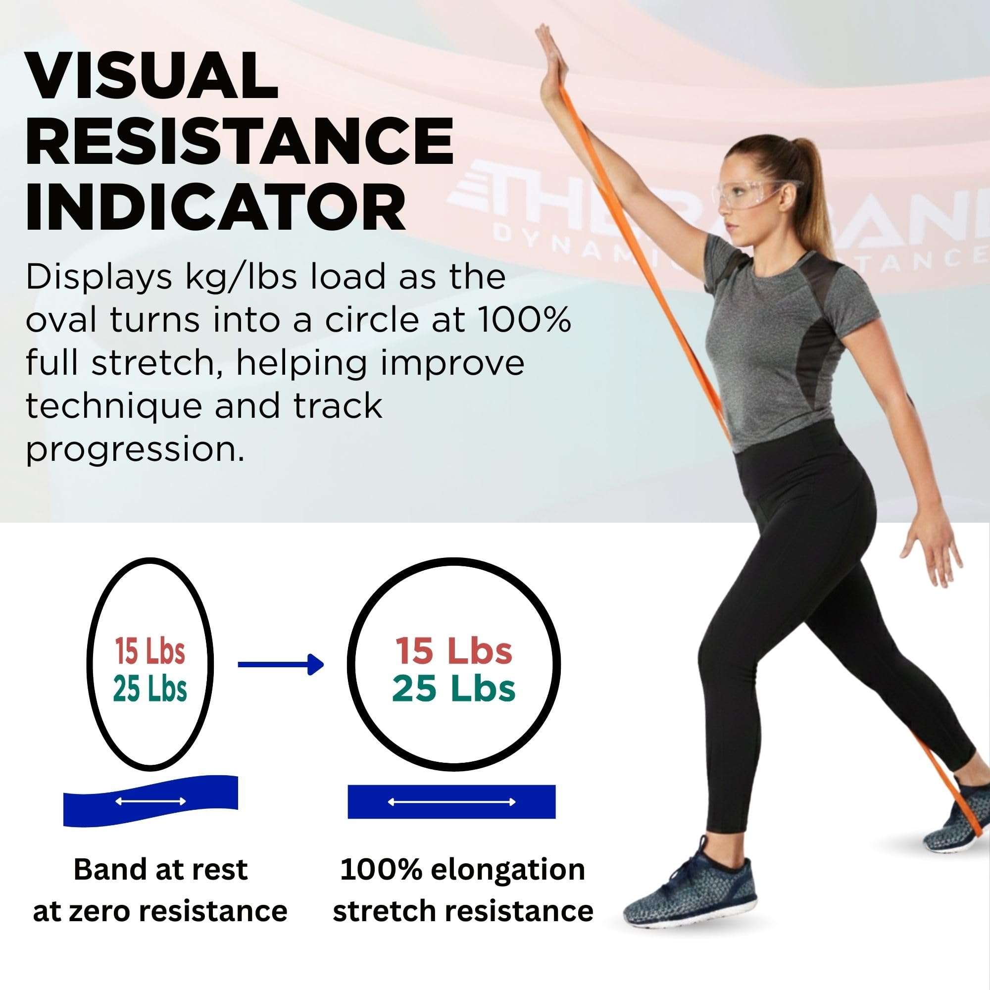 THERABAND High Resistance Bands, Set of 2 Elastic Super Bands for Improving Flexibility, Injury Rehab, & Full Body Workouts, Heavy Duty Stretch Bands for Lifting, 1 Light & 1 Medium Band