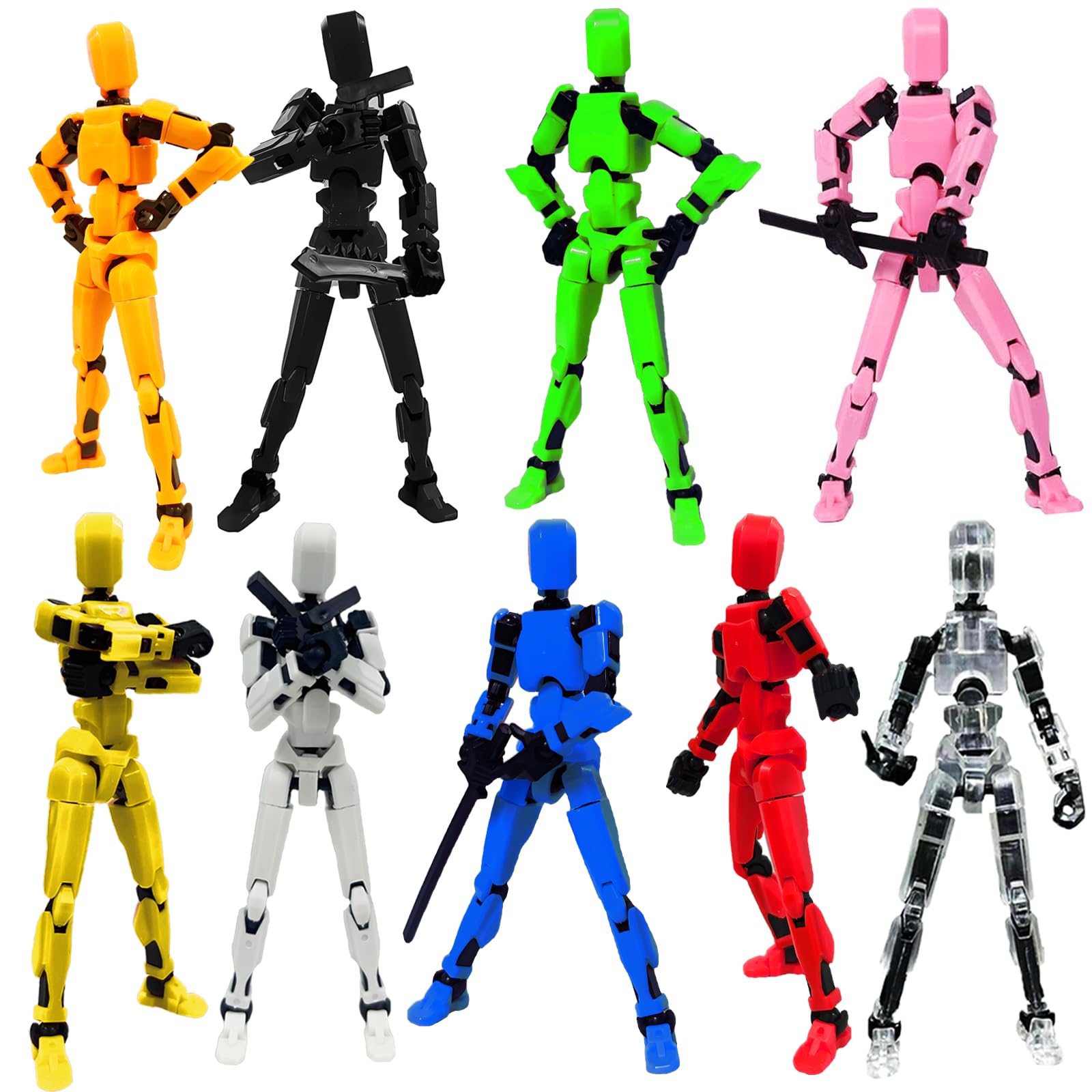 2026 New Assembly Completed-Titan 13 Action Figure,Dummy Robot 13 Action Figures Set,3D Printed Multi-Jointed Action Figures,Nova 13 Action Figure for Collectors Desktop Decorations (9pcs)